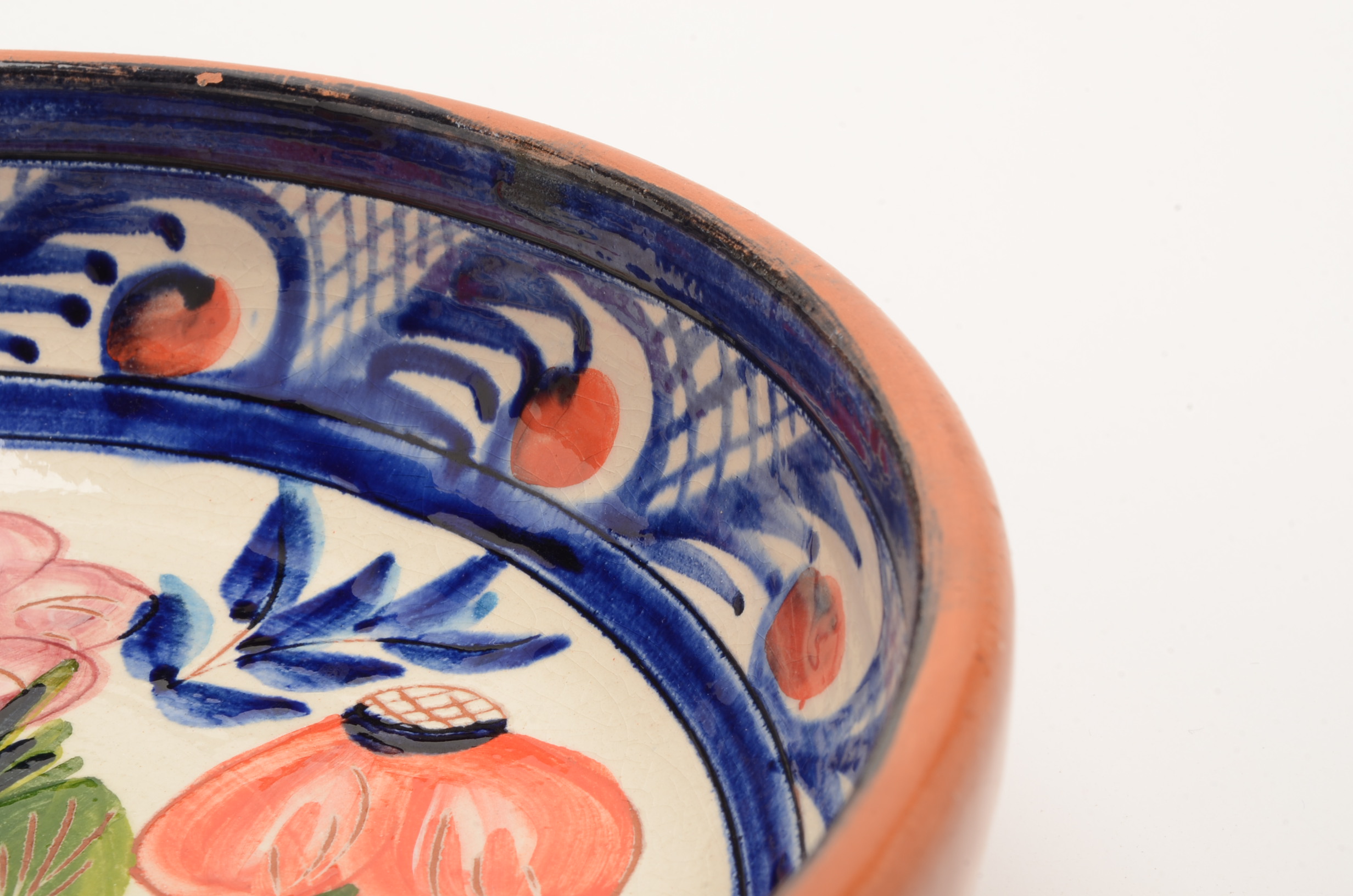 Signed Hand Thrown Portuguese Terra Cotta Bowl