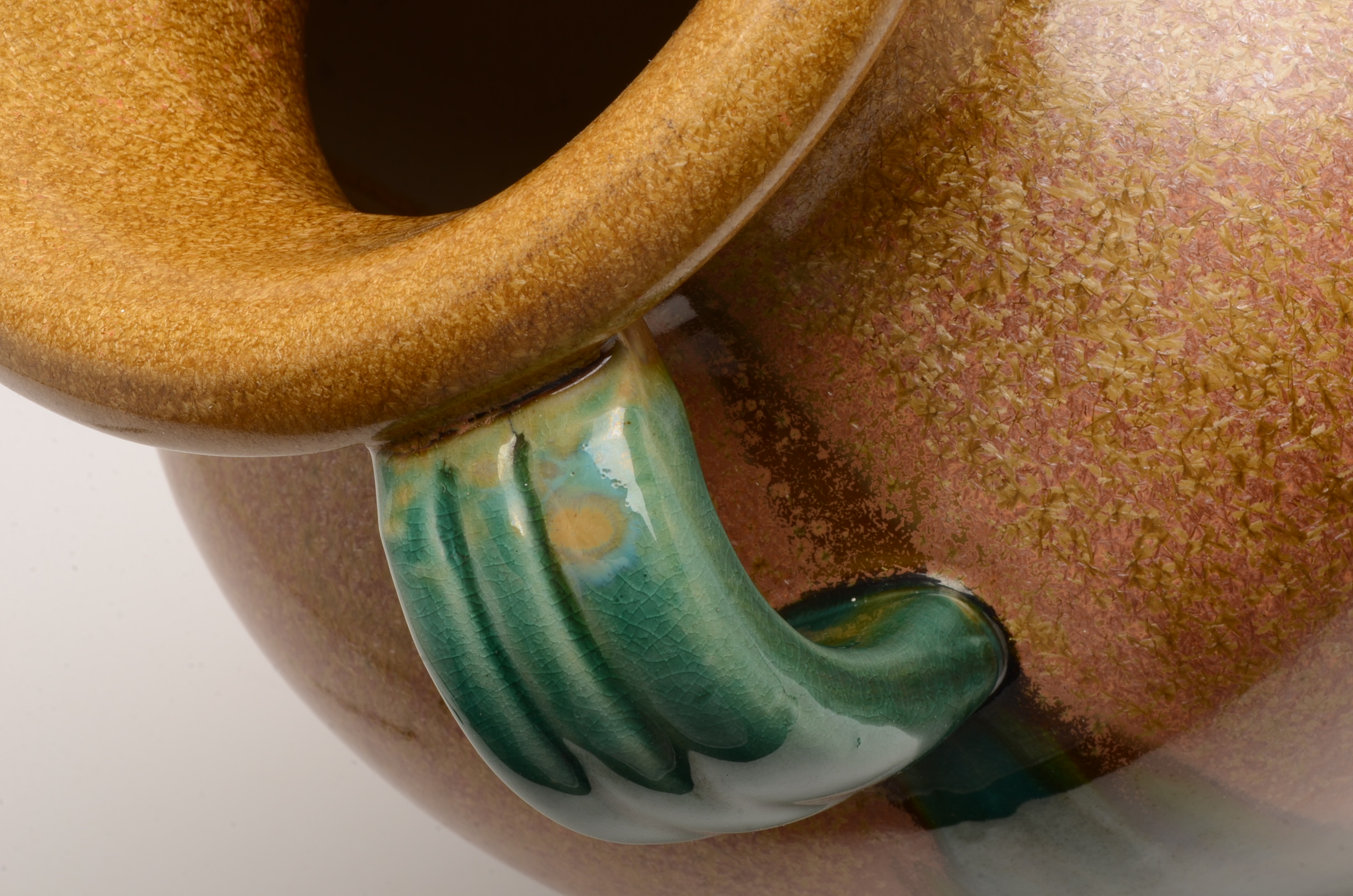 Three Handled Ceramic Vase