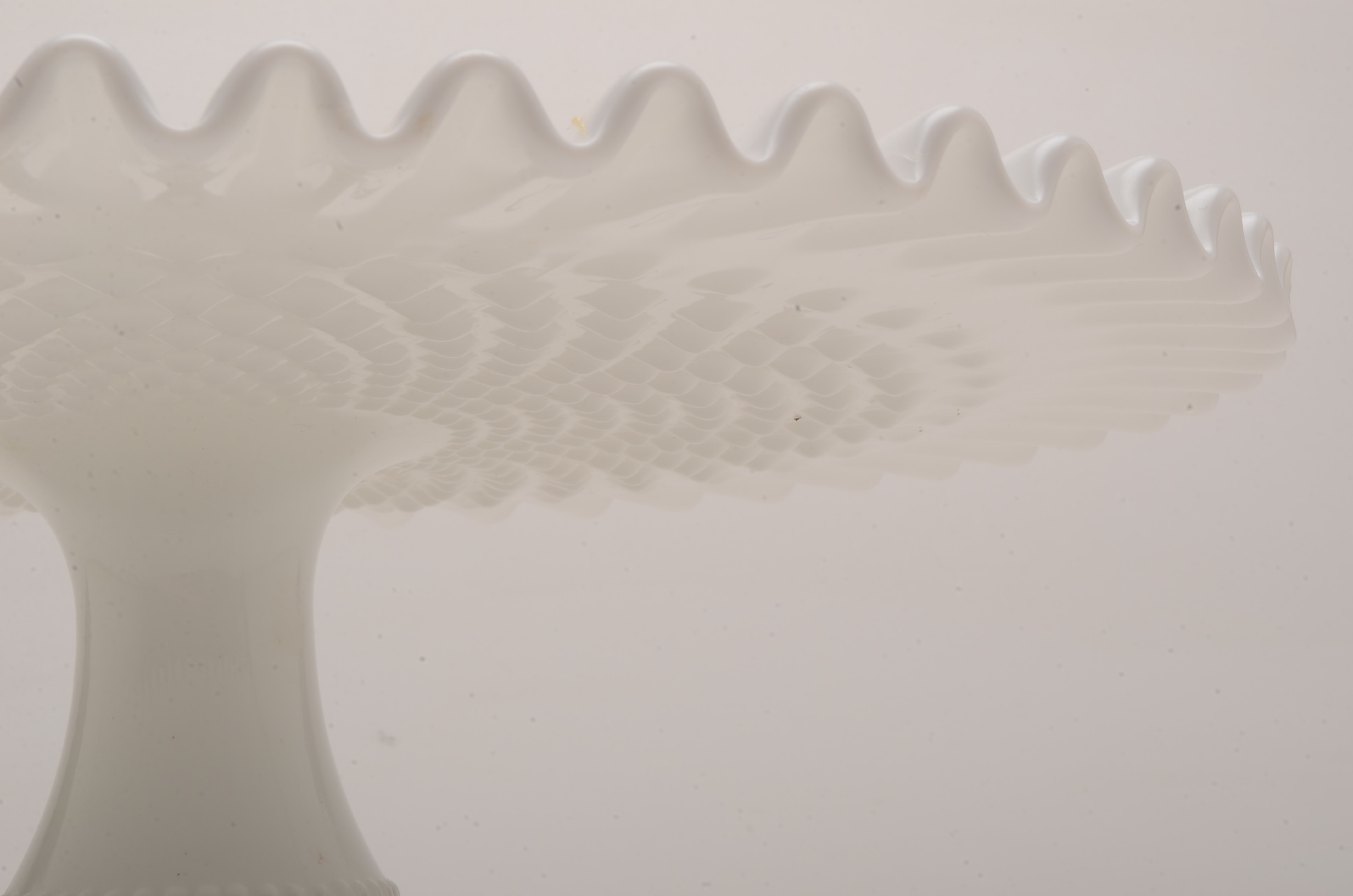 Milk Glass Cake Plate