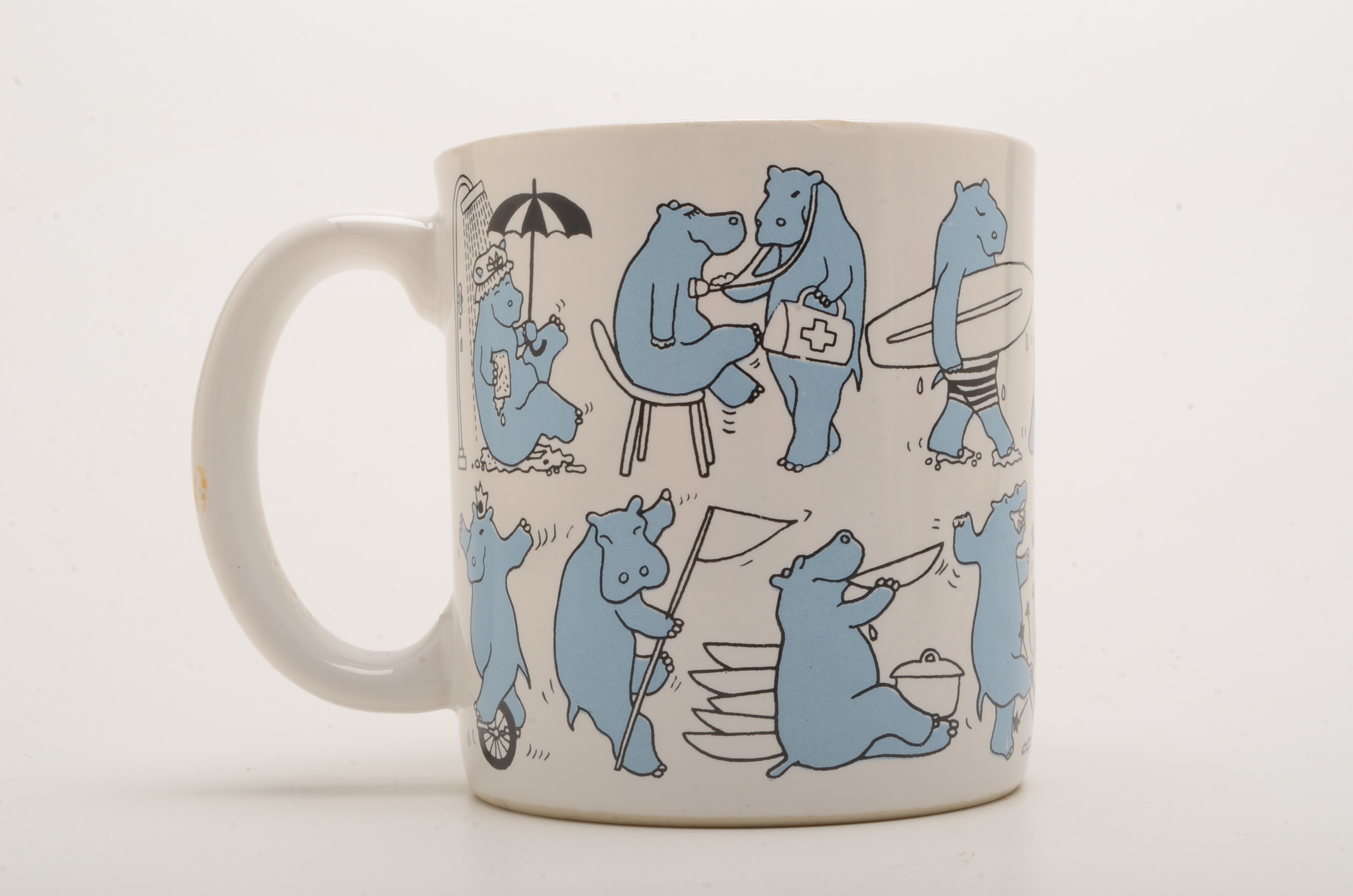 Assorted Hippopotamus Themed Mugs