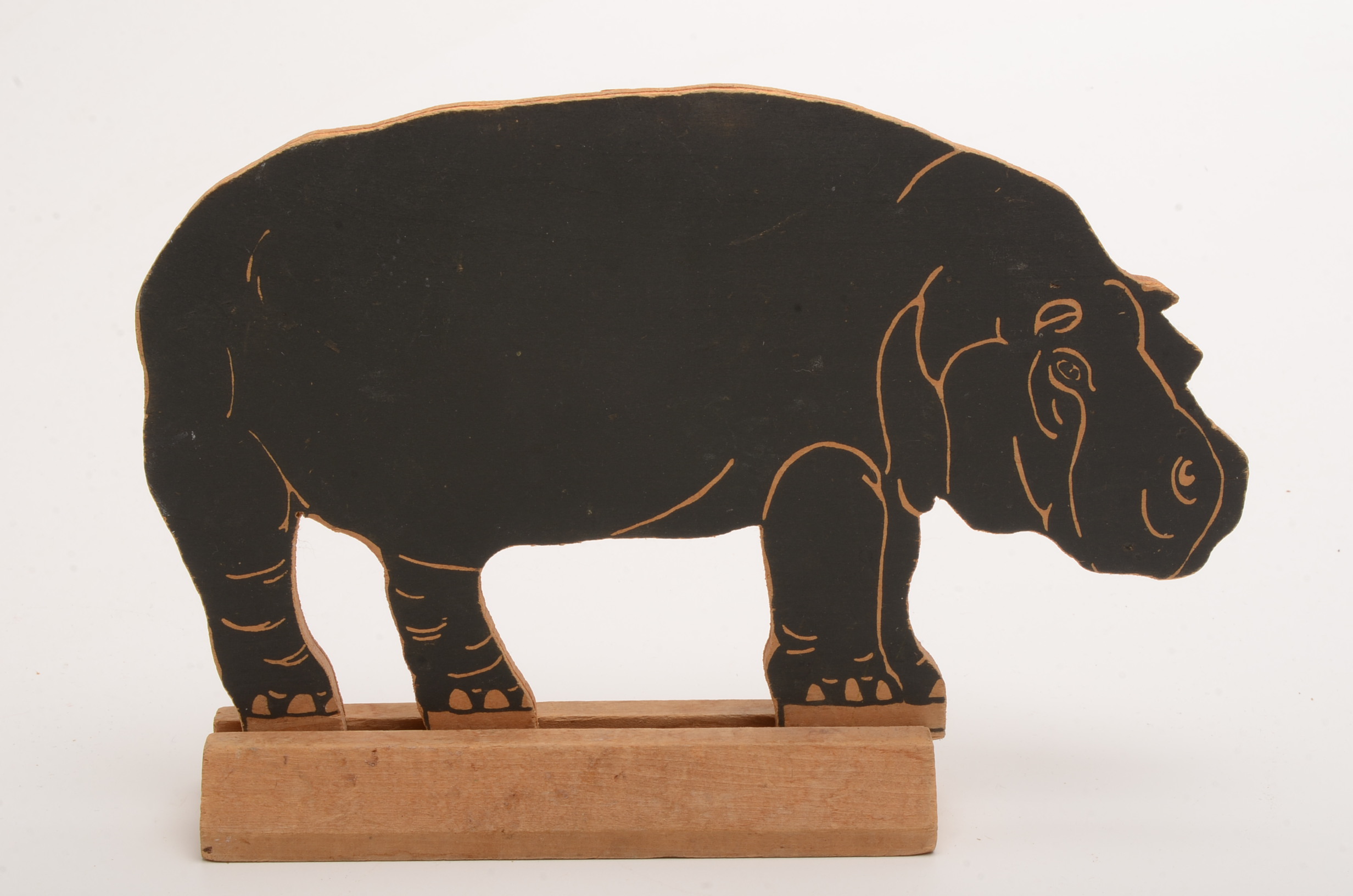 Assorted Wood Hippopotamus Figurines, Including Kay Bojesen