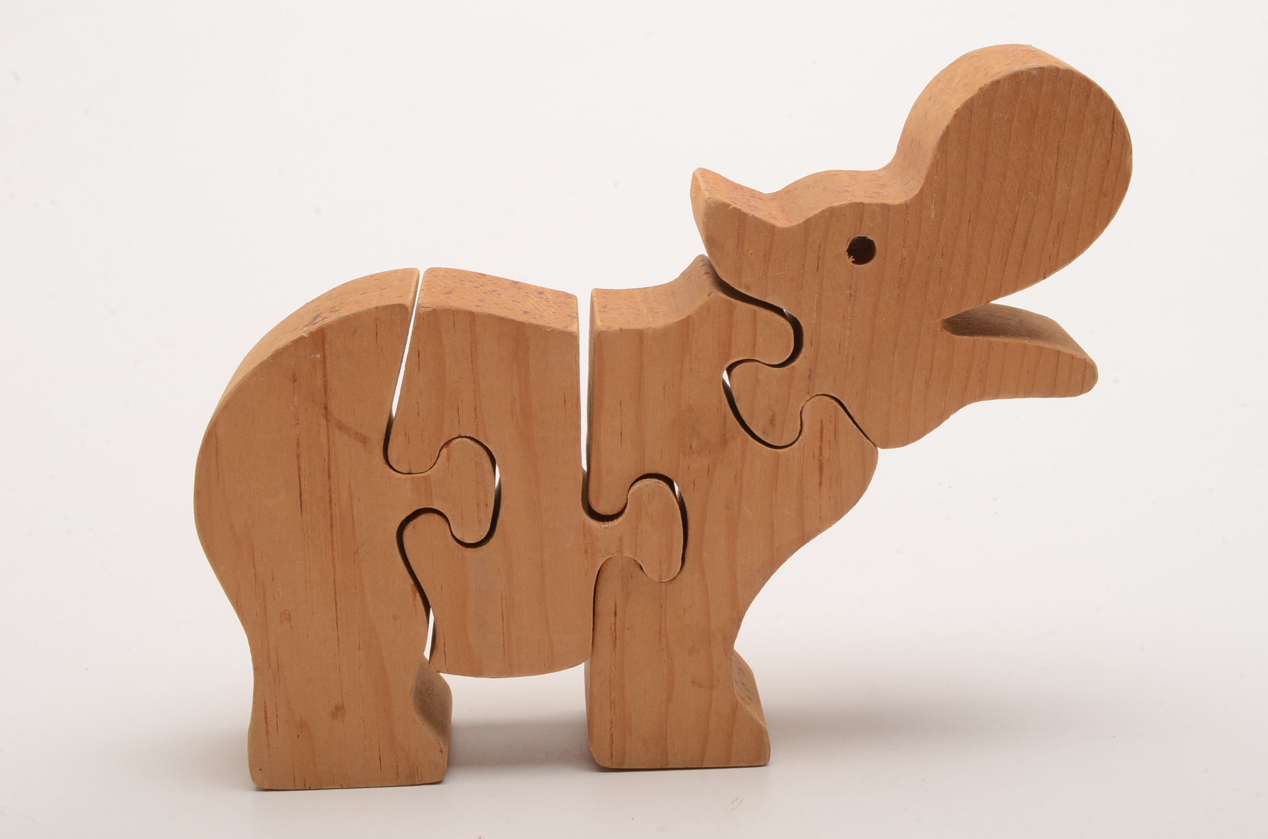 Assorted Wood Hippopotamus Figurines, Including Kay Bojesen