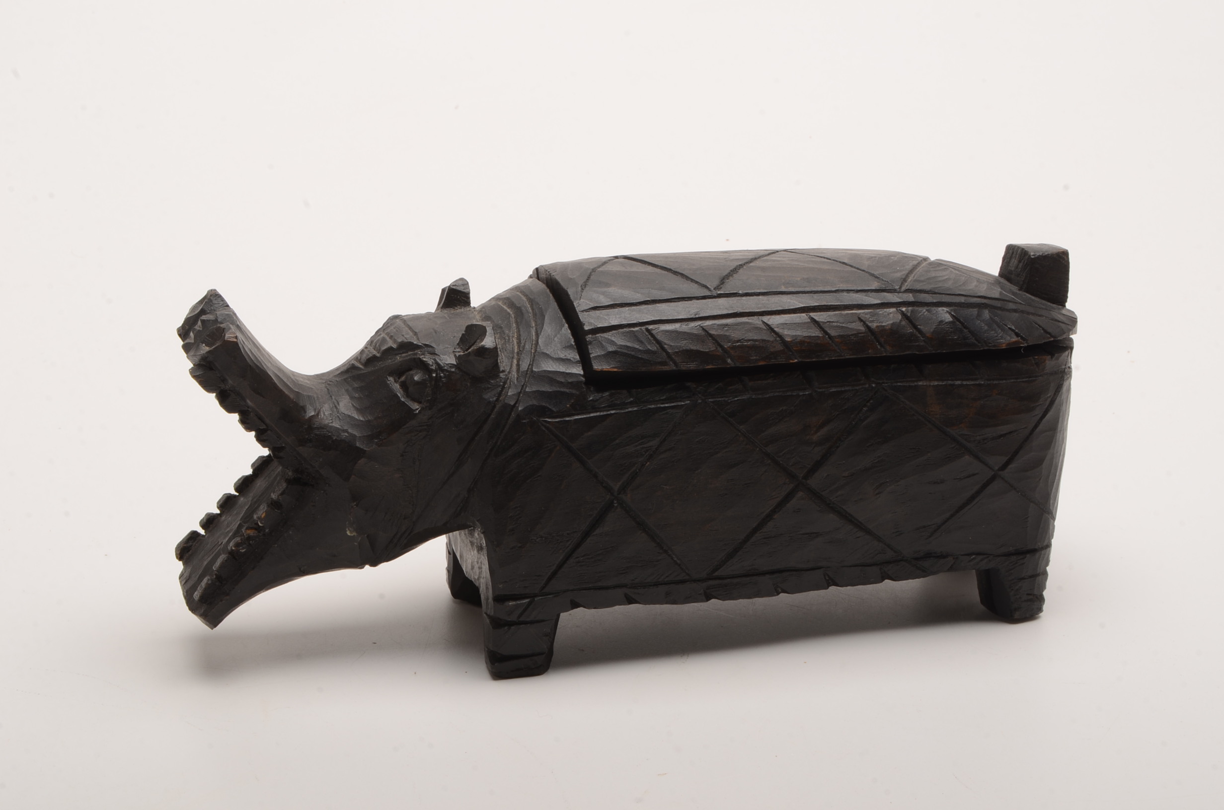 Assorted Wood Hippopotamus Figurines, Including Kay Bojesen