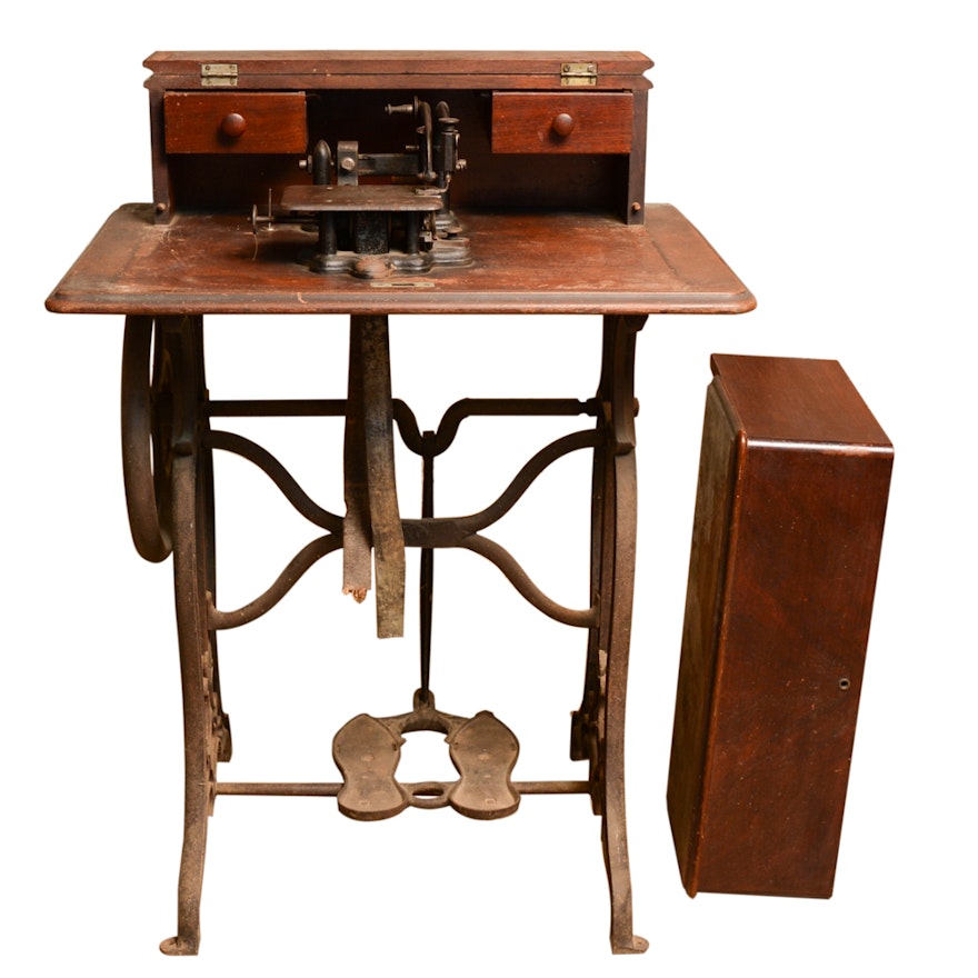 Antique Wheeler & Wilson Sewing Machine Table
