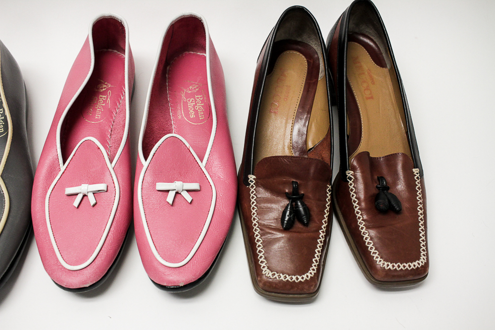 Women's Prada, Meucci and Belgian Shoes Loafers