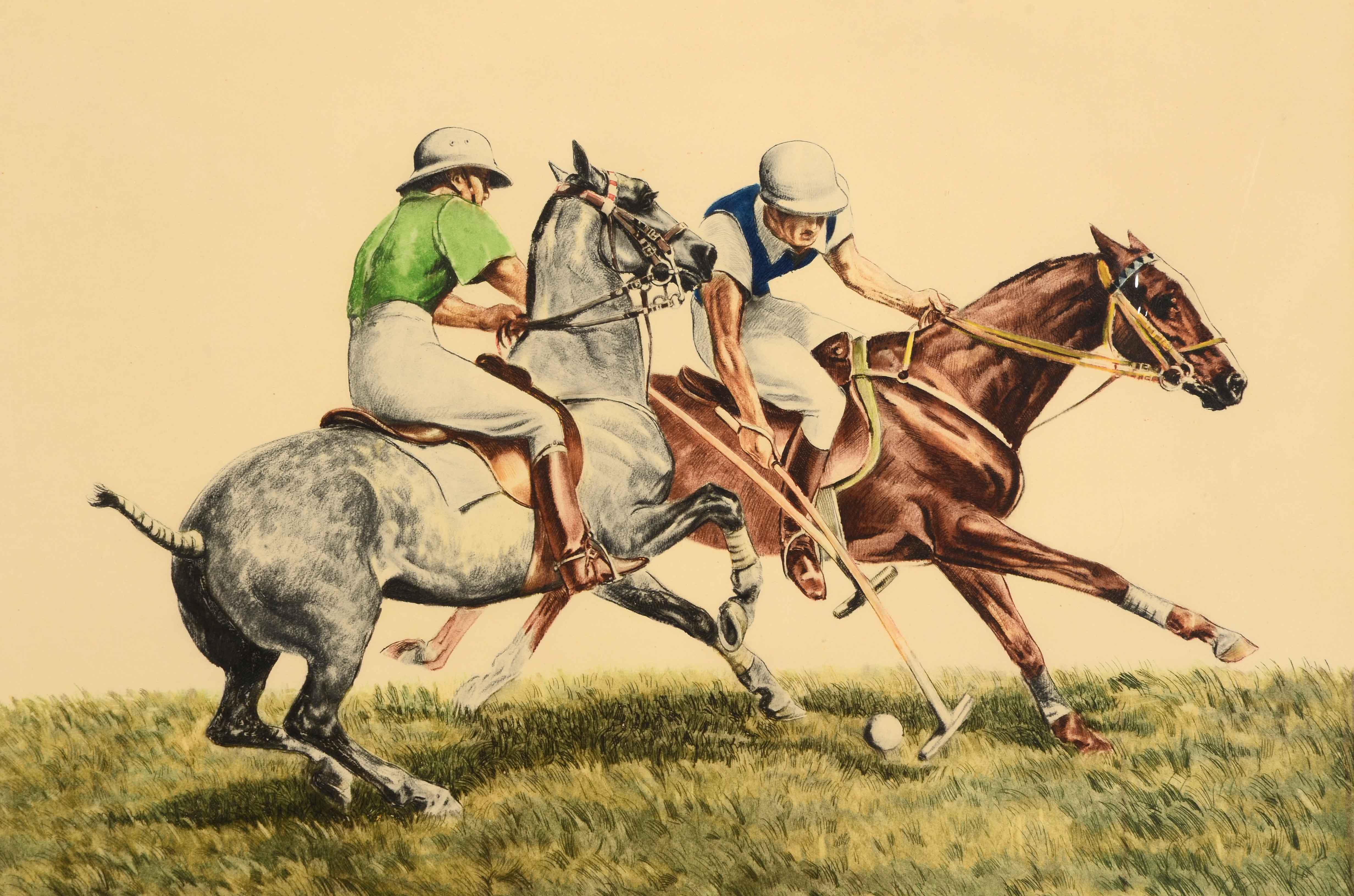 Louis Claude Signed Original Etching "Polo"
