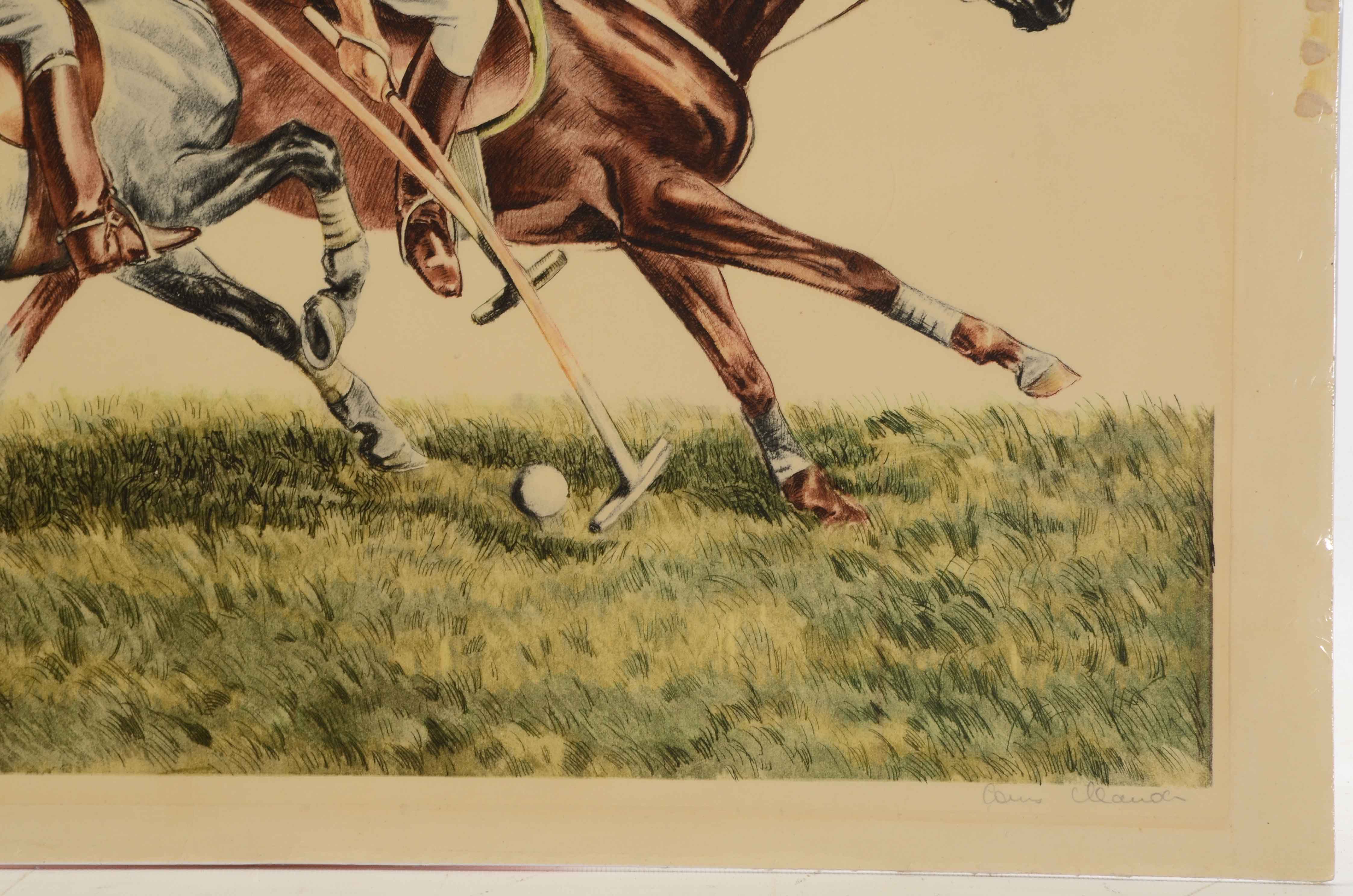 Louis Claude Signed Original Etching "Polo"