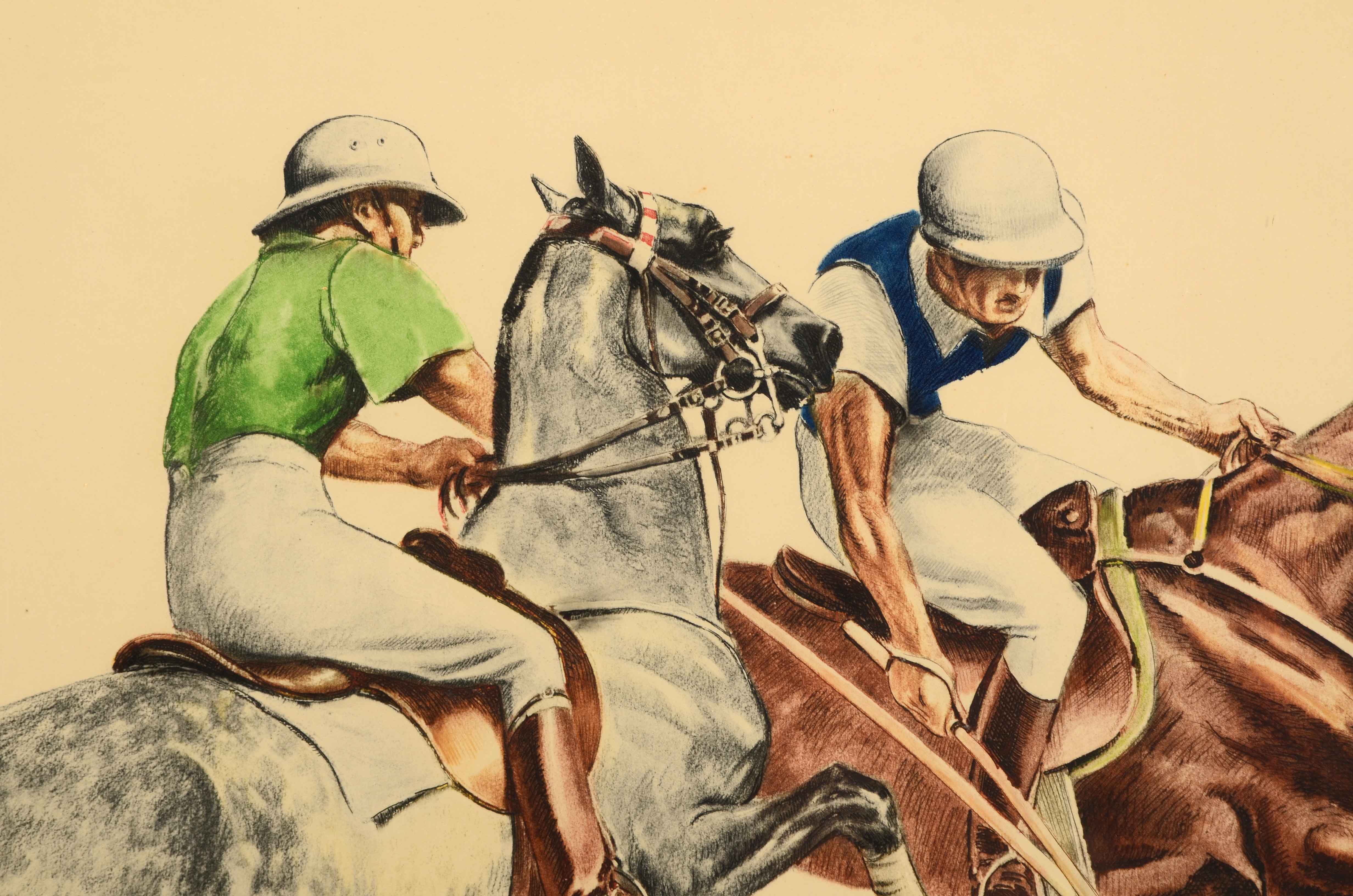 Louis Claude Signed Original Etching "Polo"