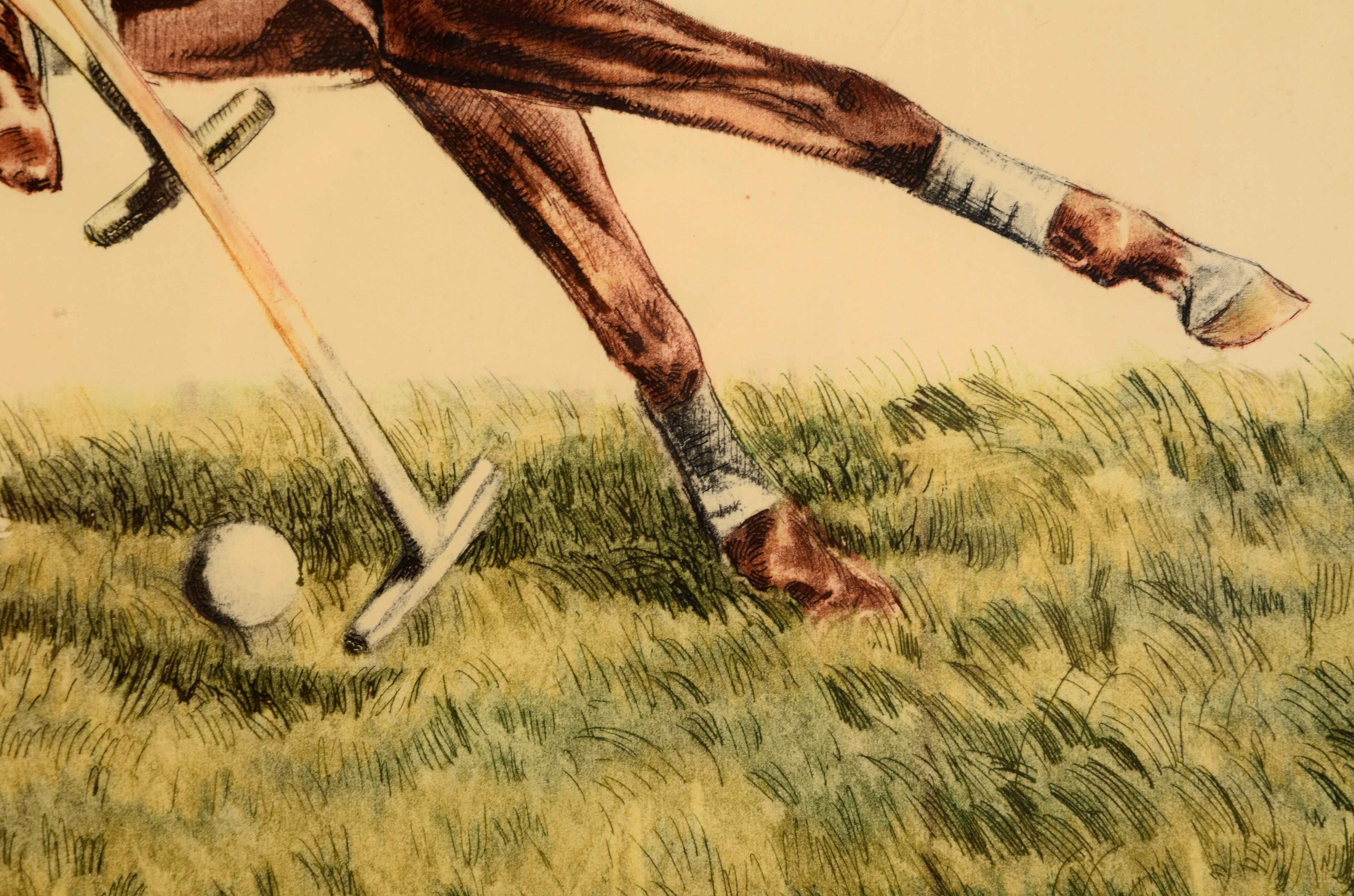 Louis Claude Signed Original Etching "Polo"