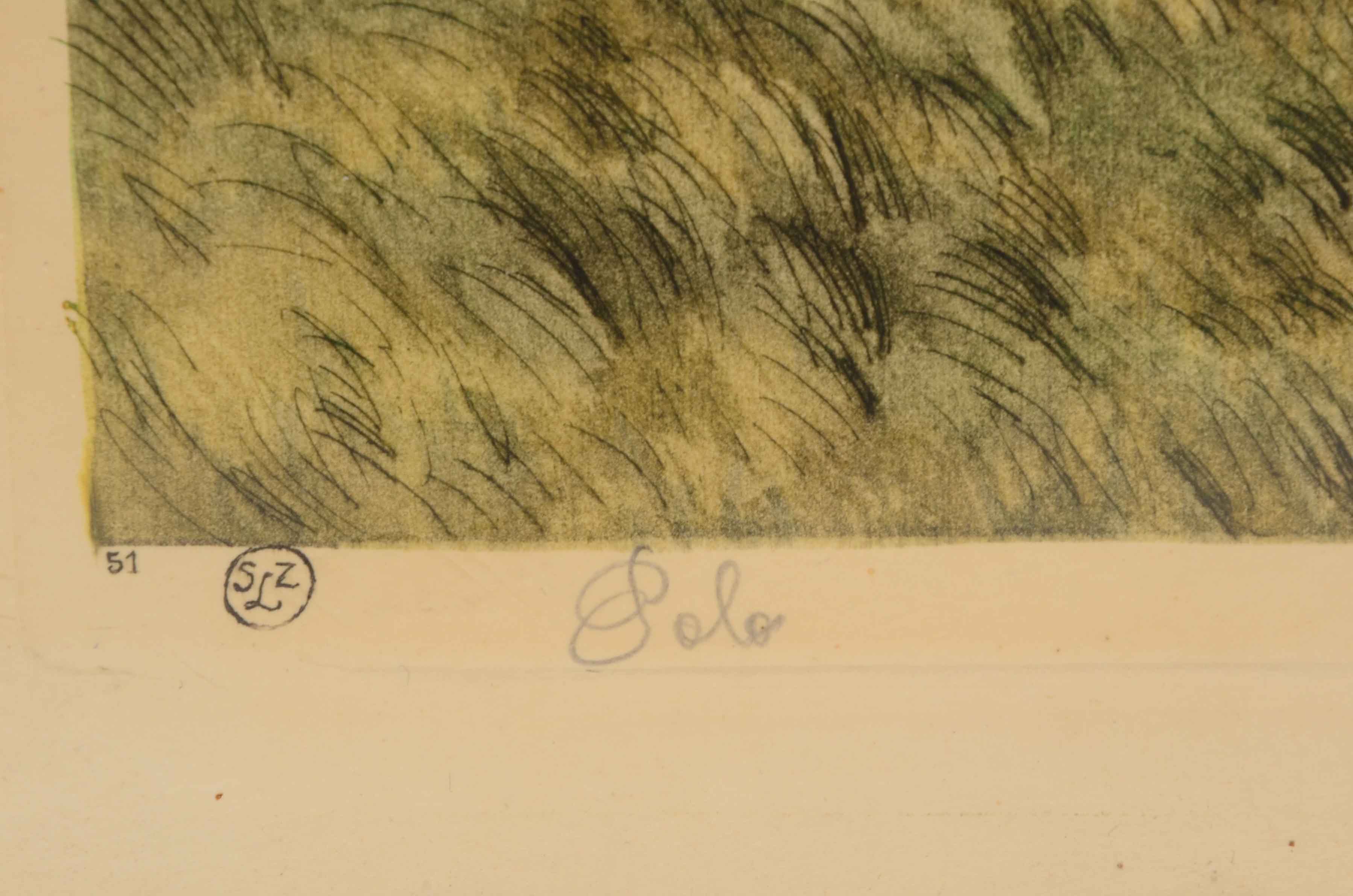 Louis Claude Signed Original Etching "Polo"