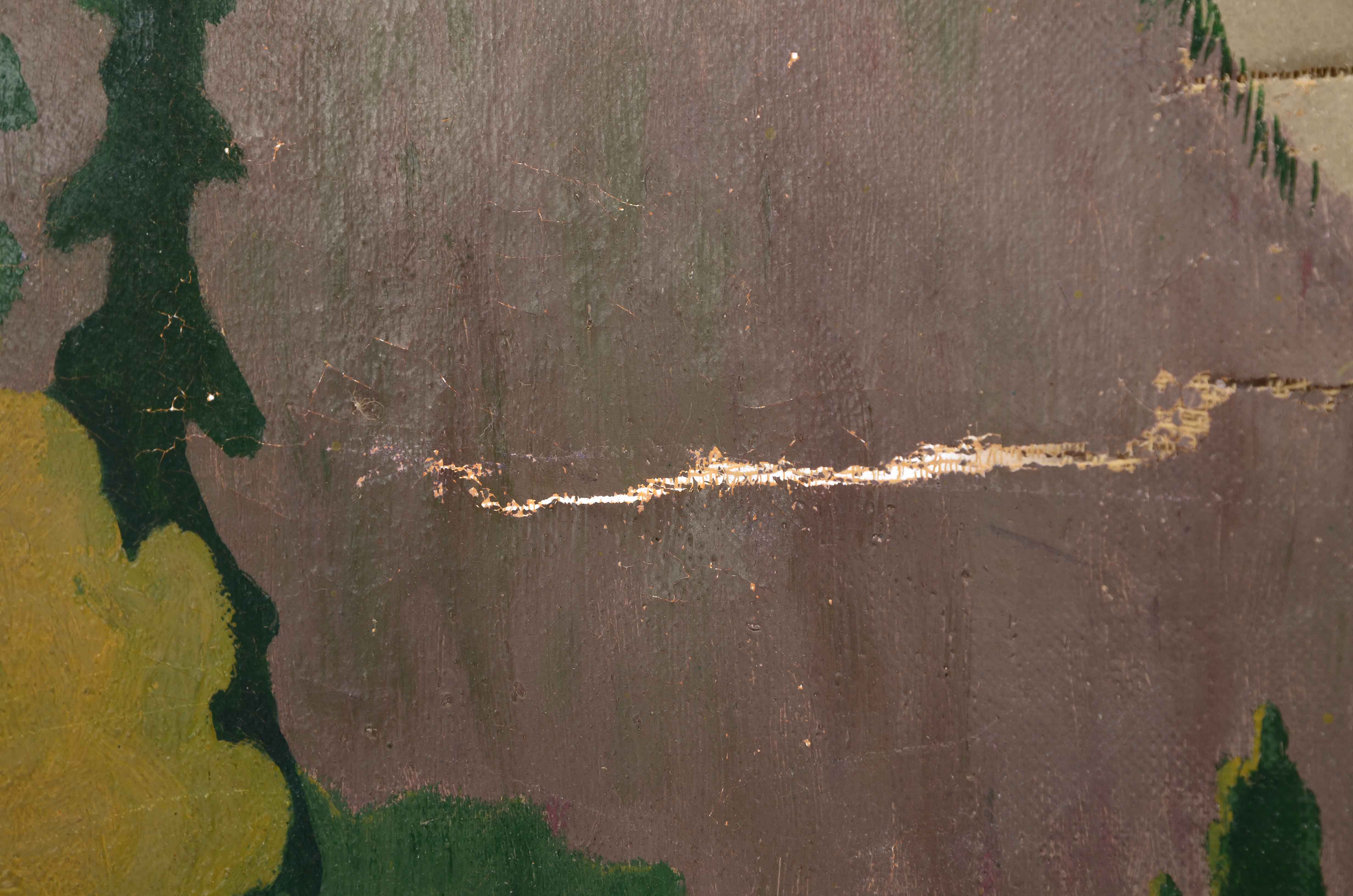 Pair of F.W. Humphner Original 1932 Oil Landscapes on Canvas