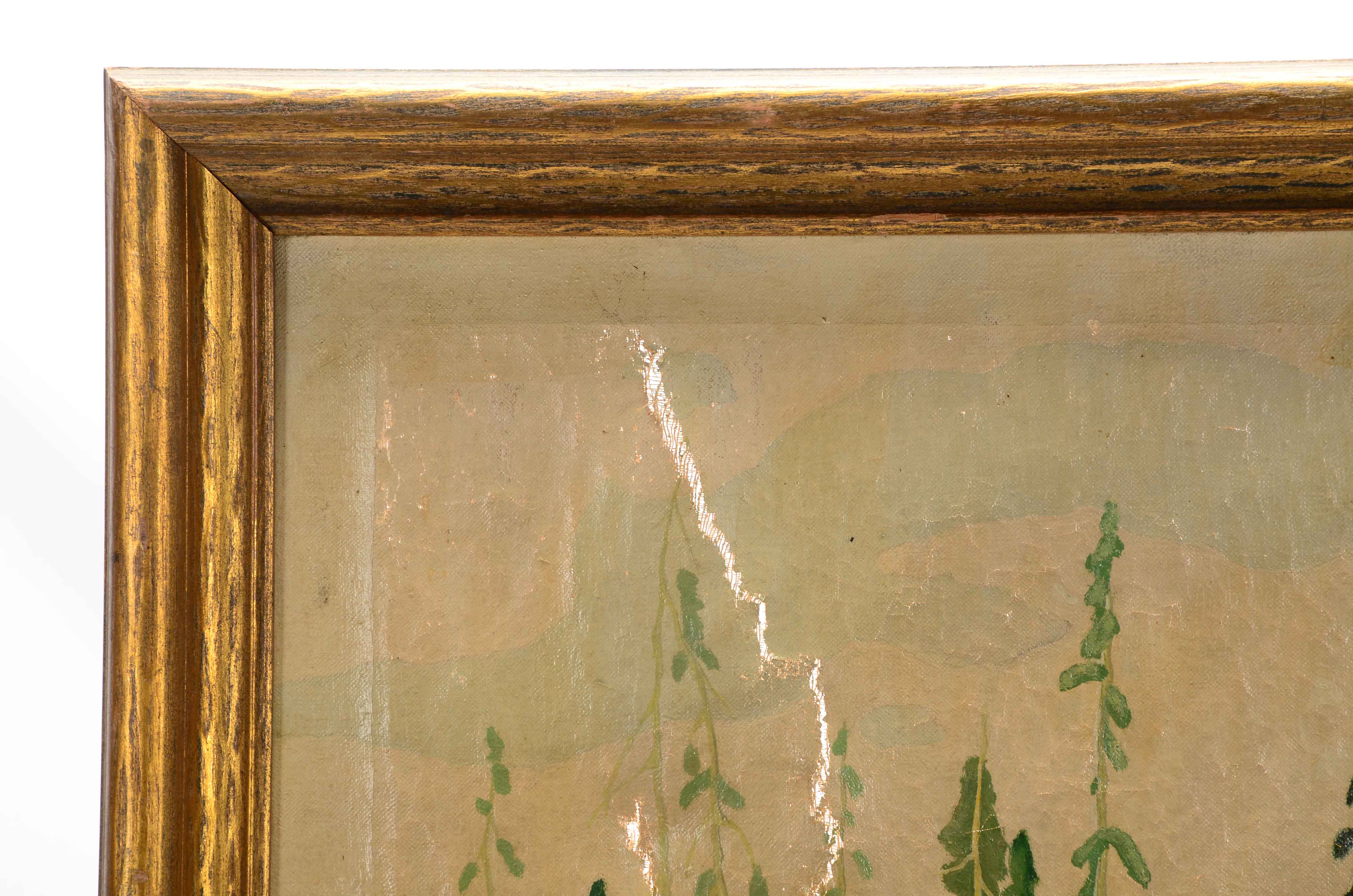 Pair of F.W. Humphner Original 1932 Oil Landscapes on Canvas