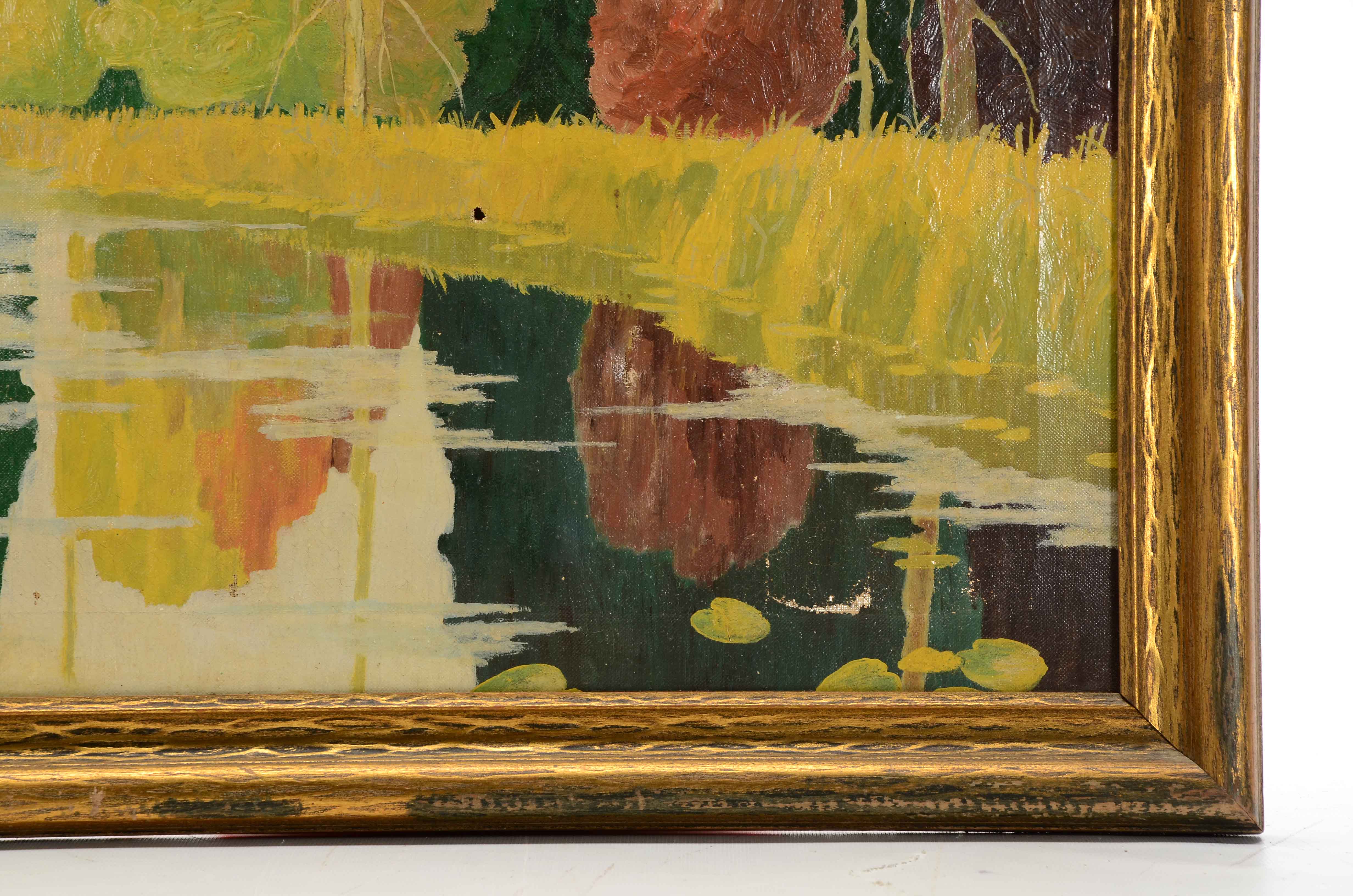 Pair of F.W. Humphner Original 1932 Oil Landscapes on Canvas