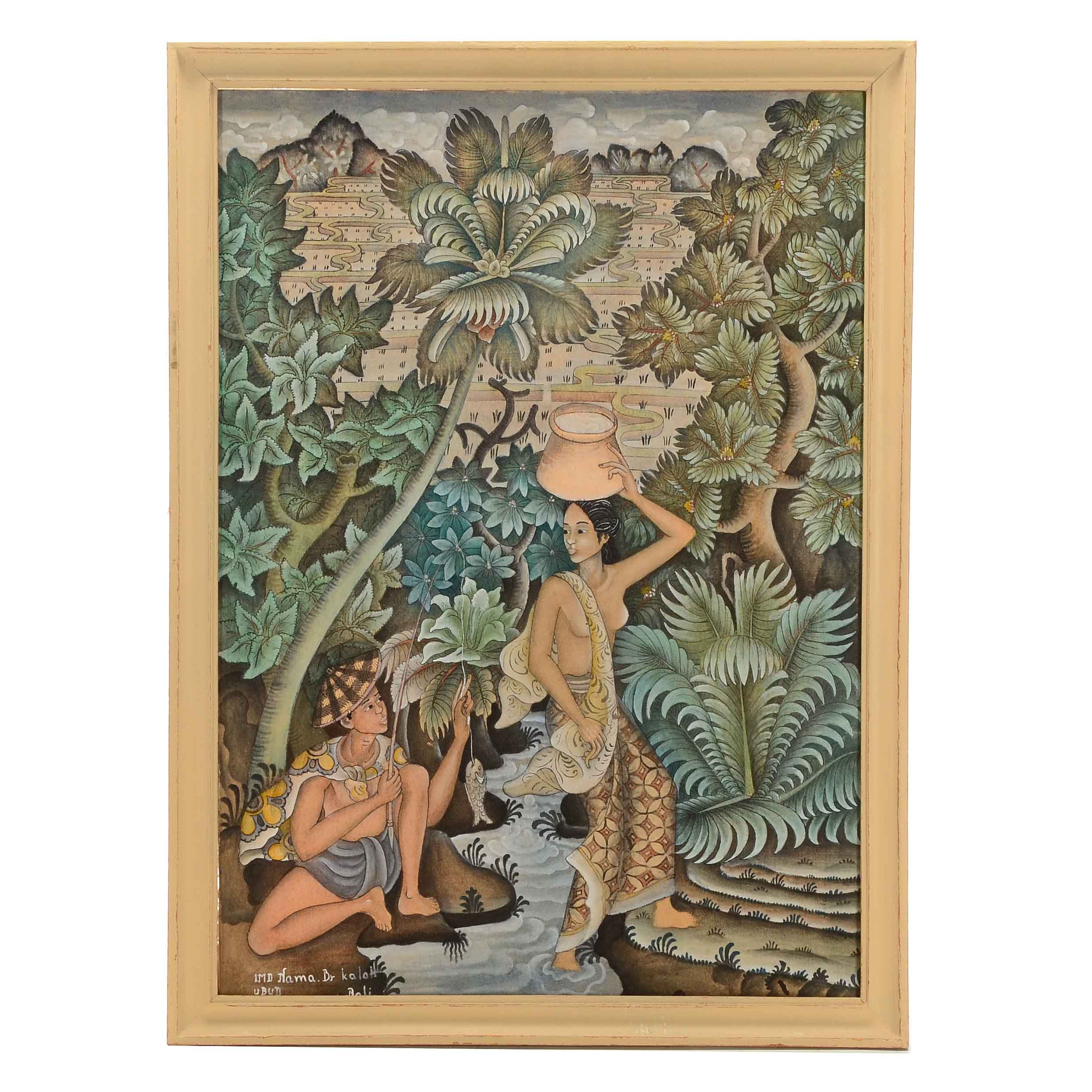 Balinese Batik Painting on Fabric