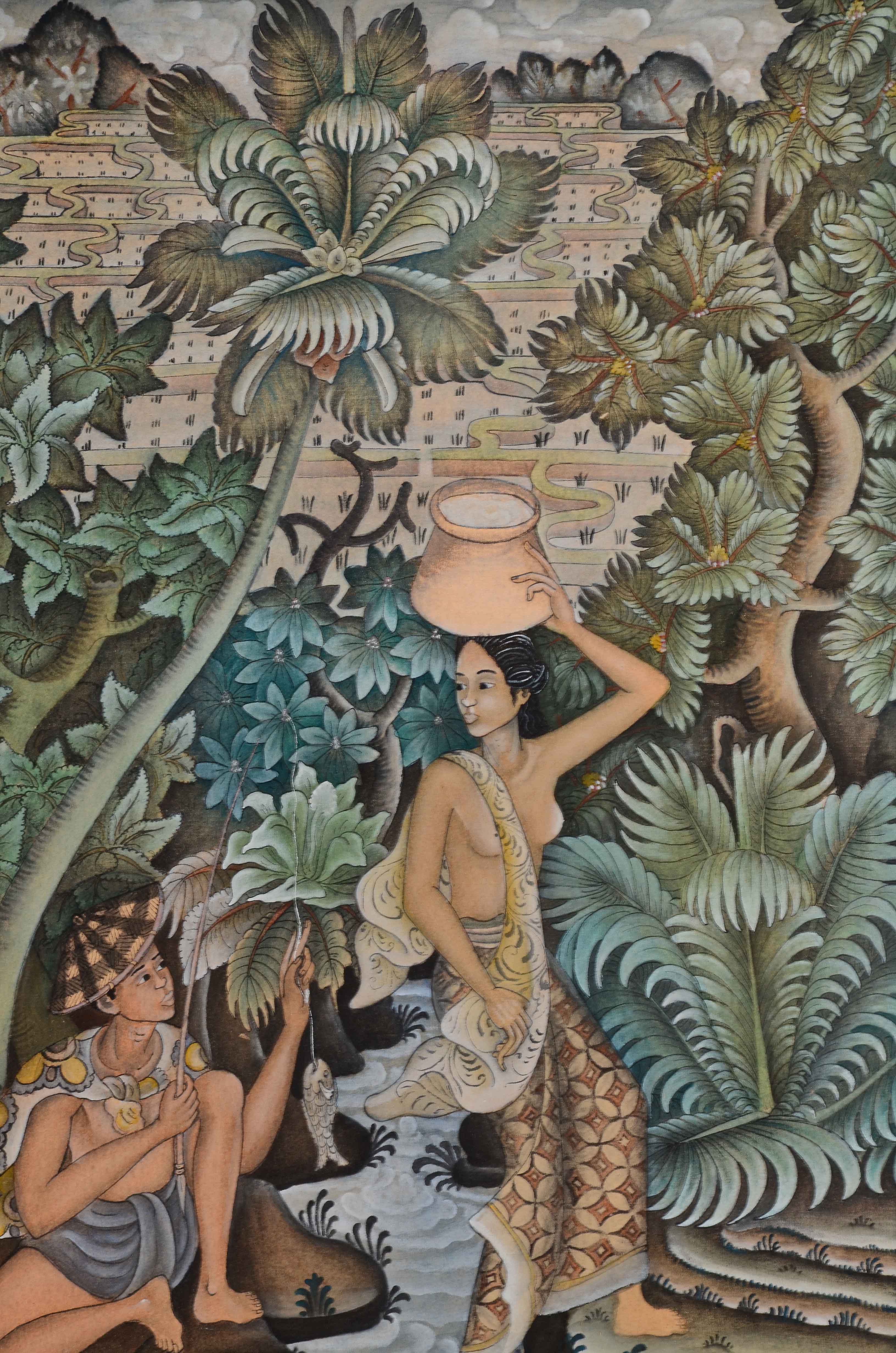 Balinese Batik Painting on Fabric