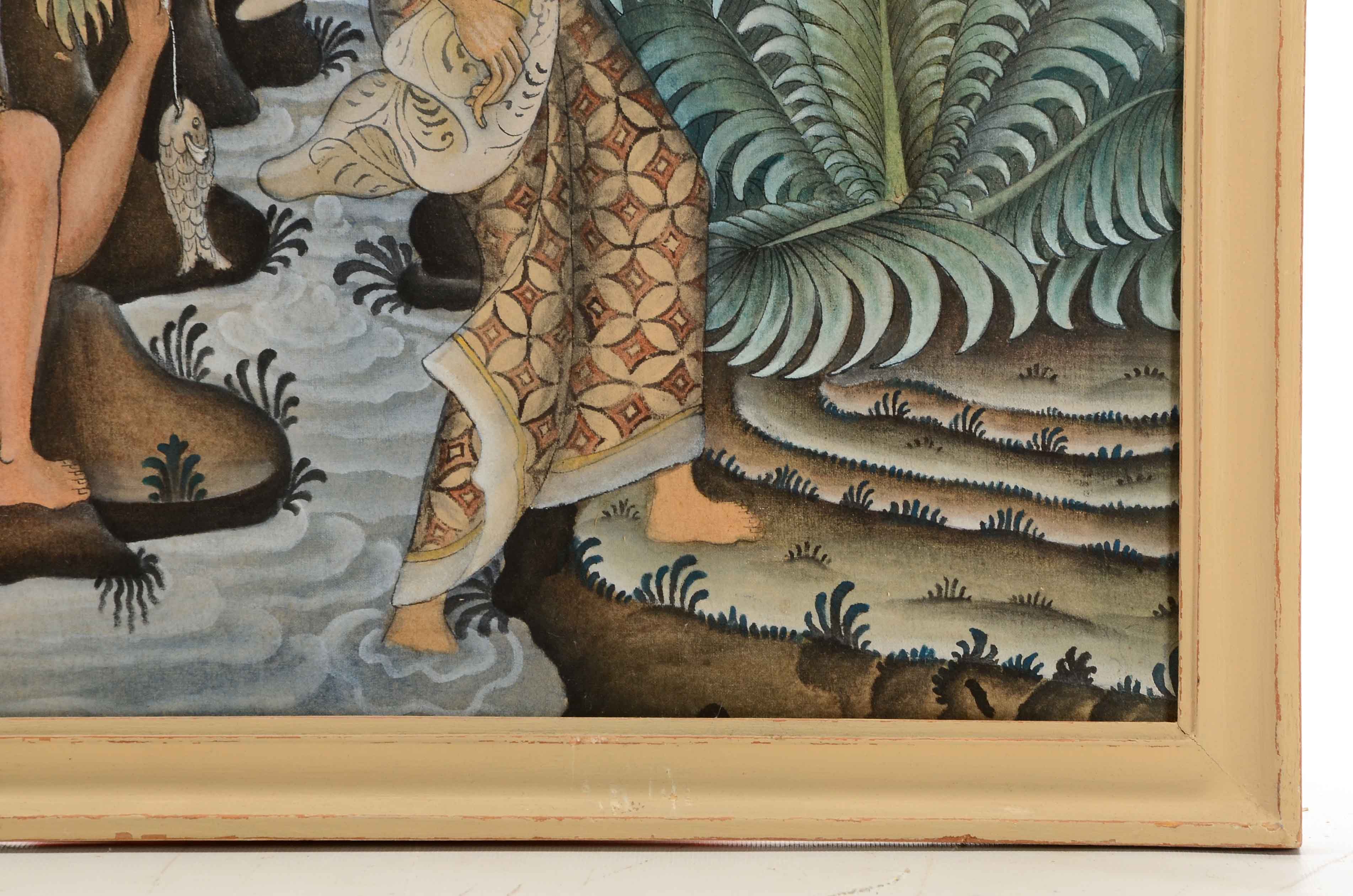 Balinese Batik Painting on Fabric