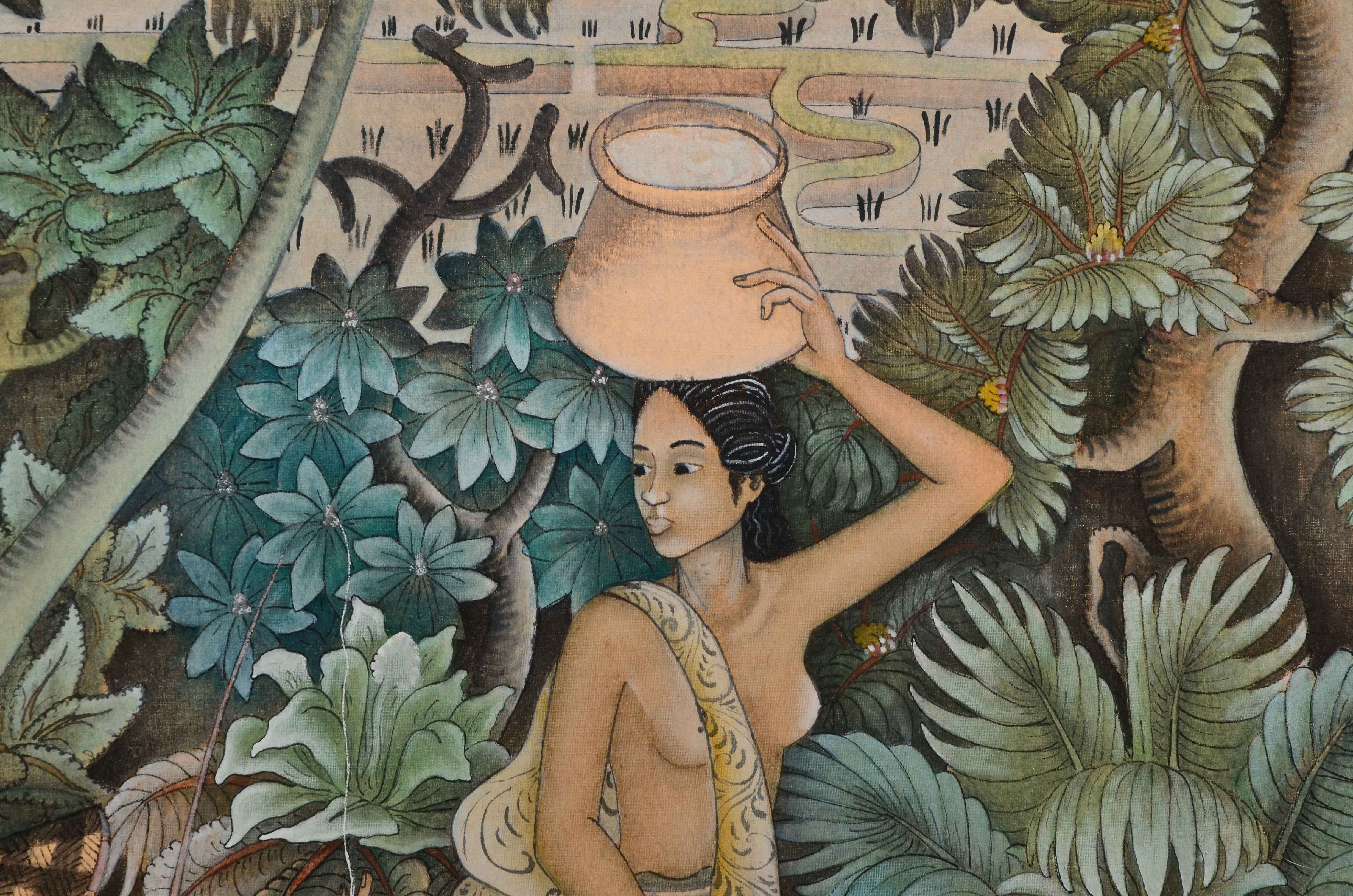 Balinese Batik Painting on Fabric