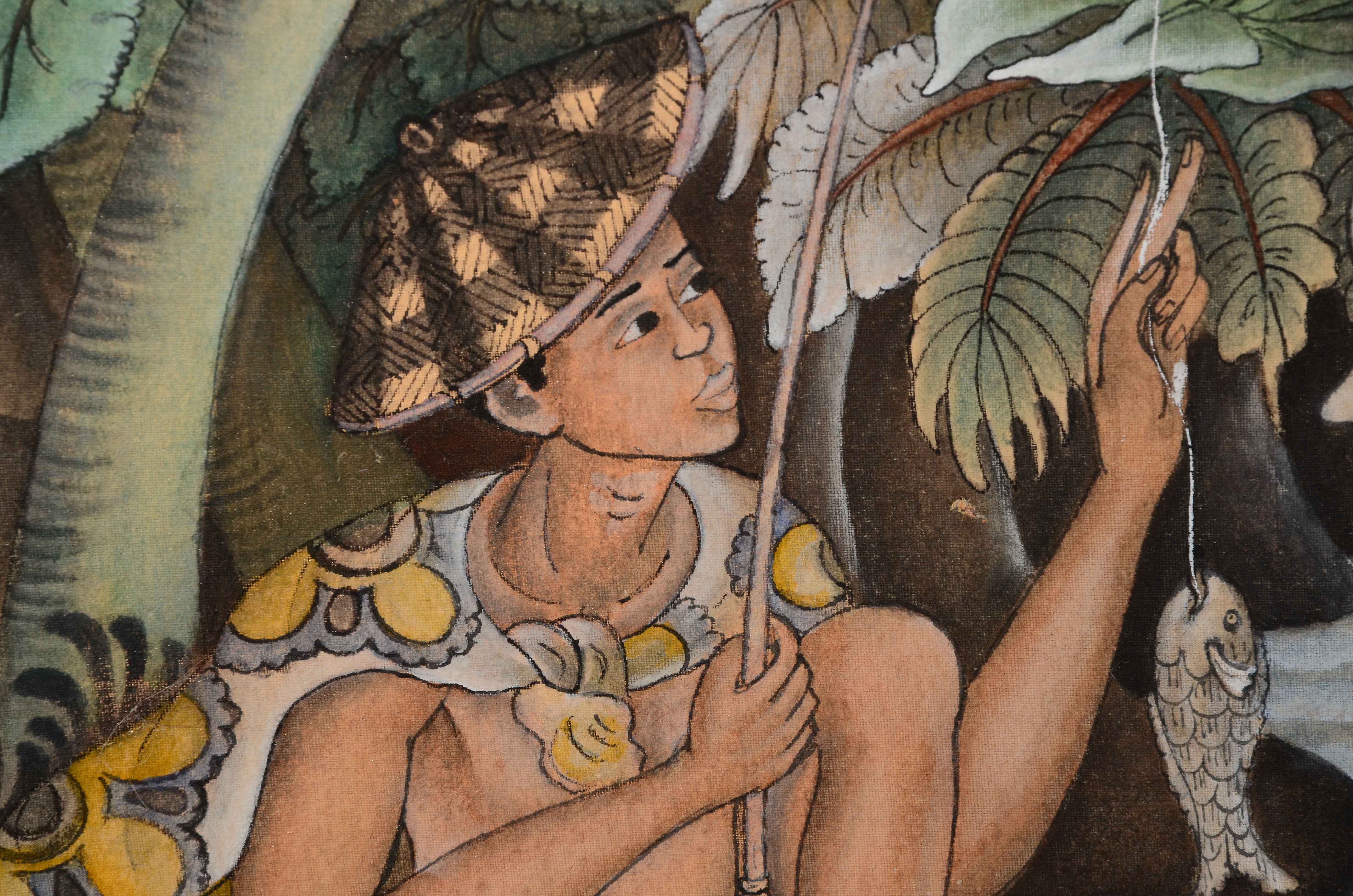 Balinese Batik Painting on Fabric