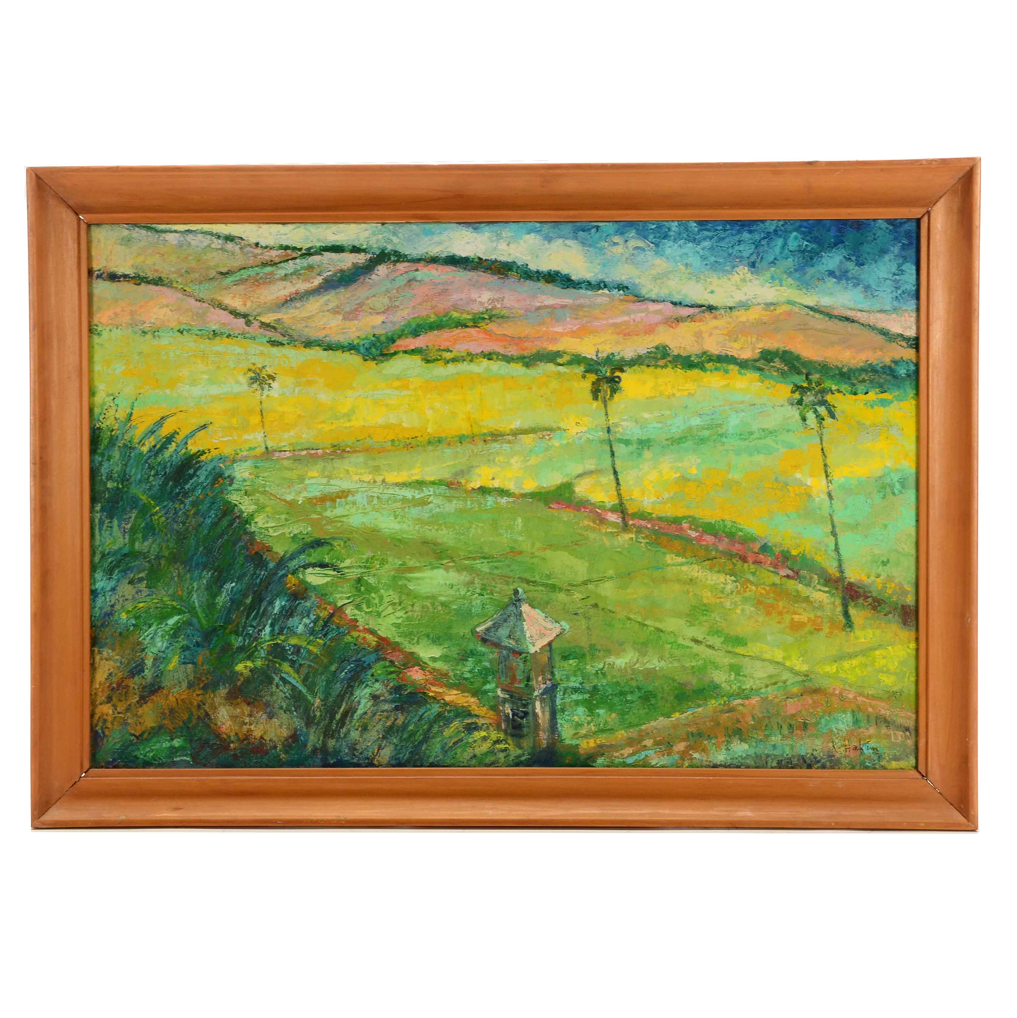 Roseli Hakim Oil Painting of a Tropical Landscape