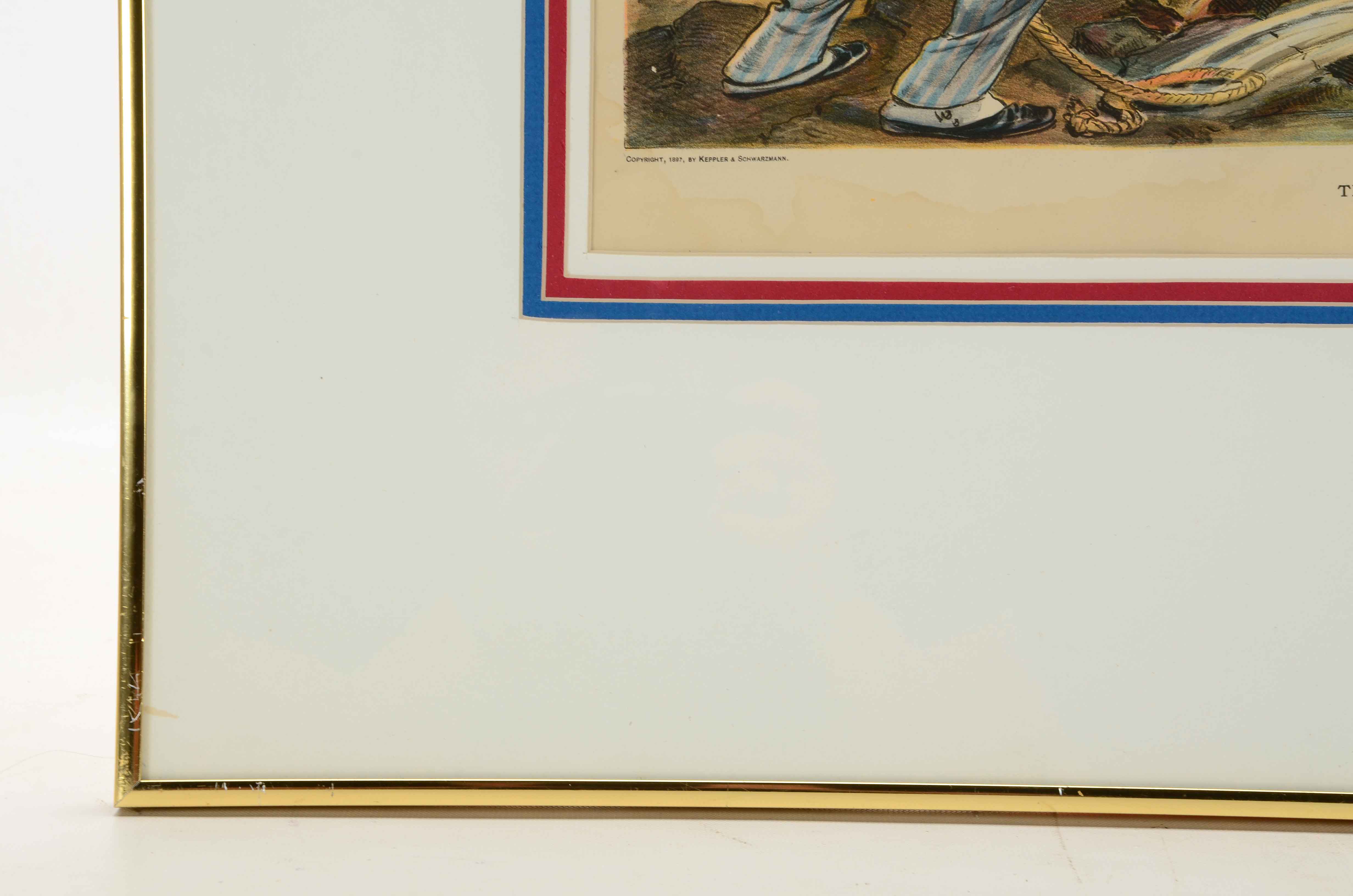 J.S. Pughe Puck Magazine Chromolithograph "A Tantalus of Today"