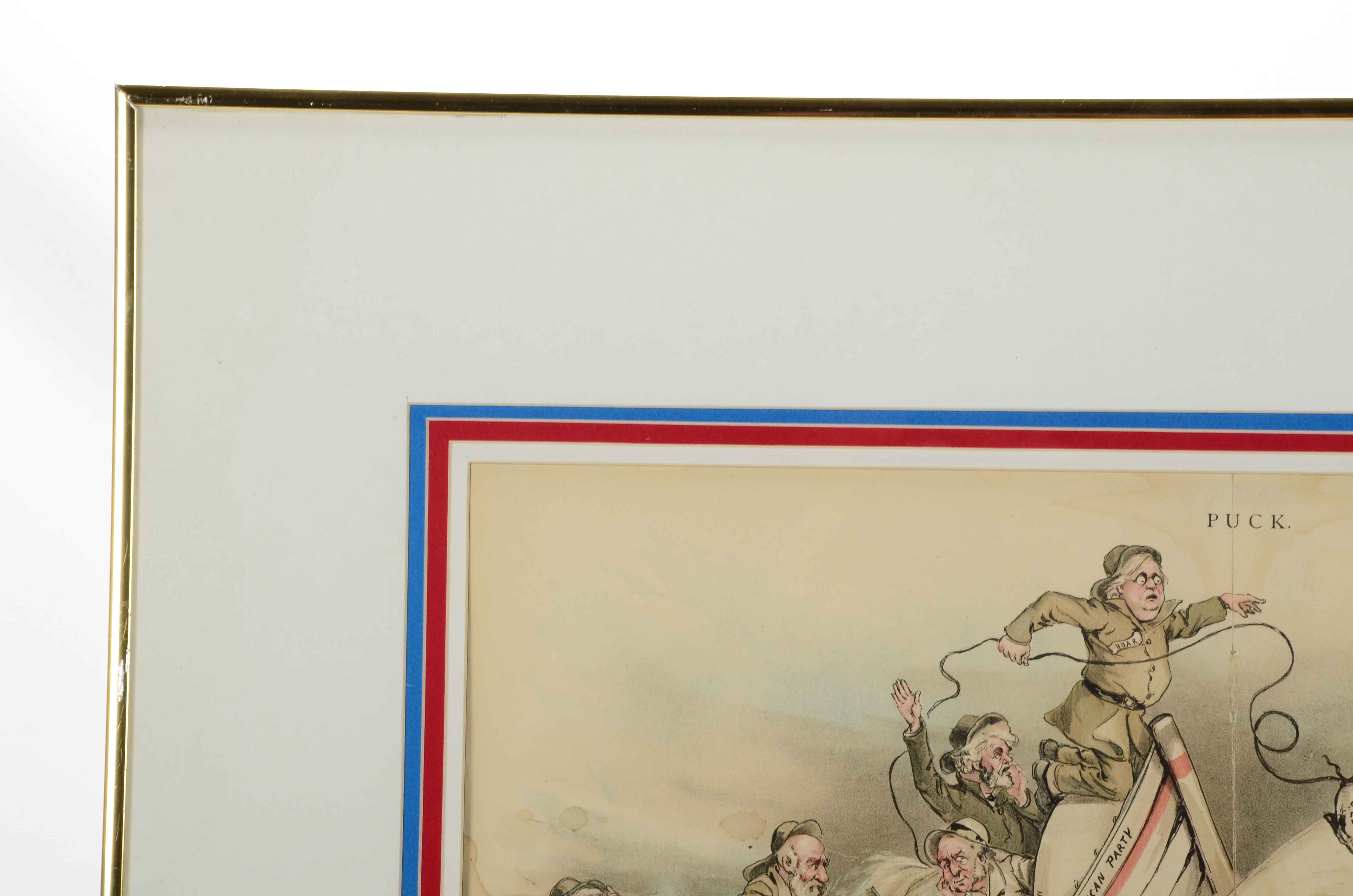 L. Dalrymple Puck Magazine Chromolithograph "A Funny Lot of Life-Savers"