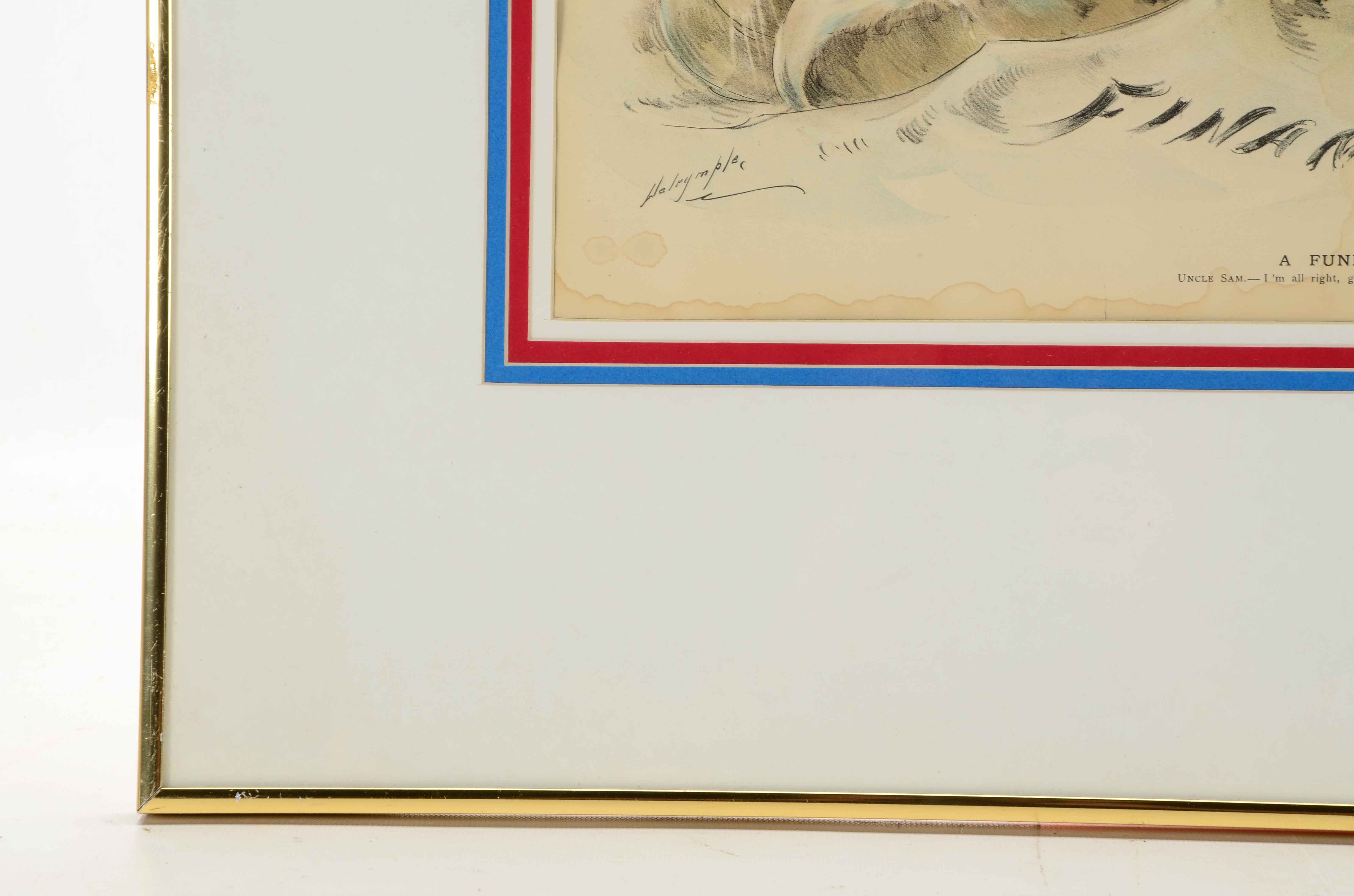 L. Dalrymple Puck Magazine Chromolithograph "A Funny Lot of Life-Savers"