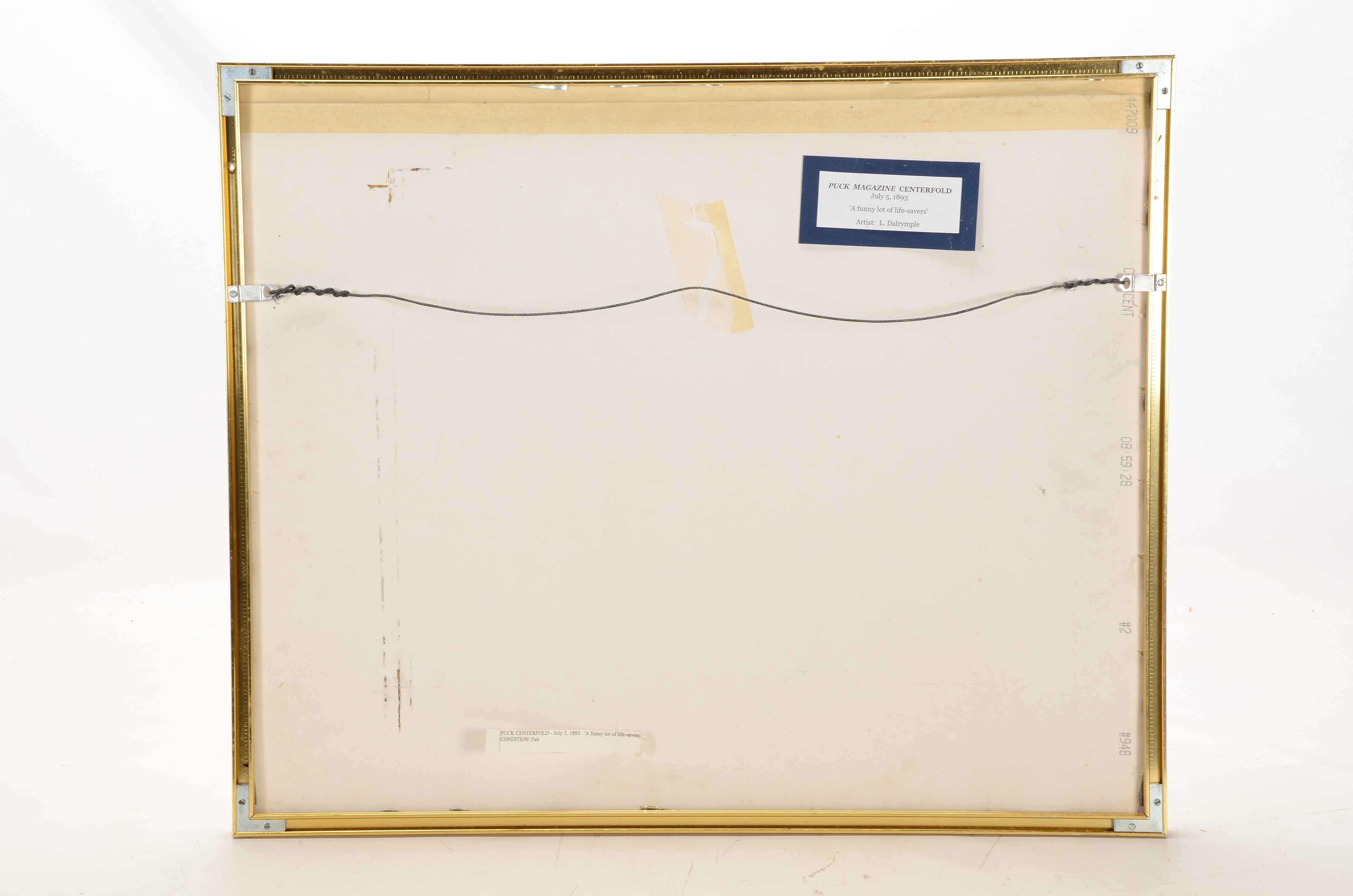 L. Dalrymple Puck Magazine Chromolithograph "A Funny Lot of Life-Savers"