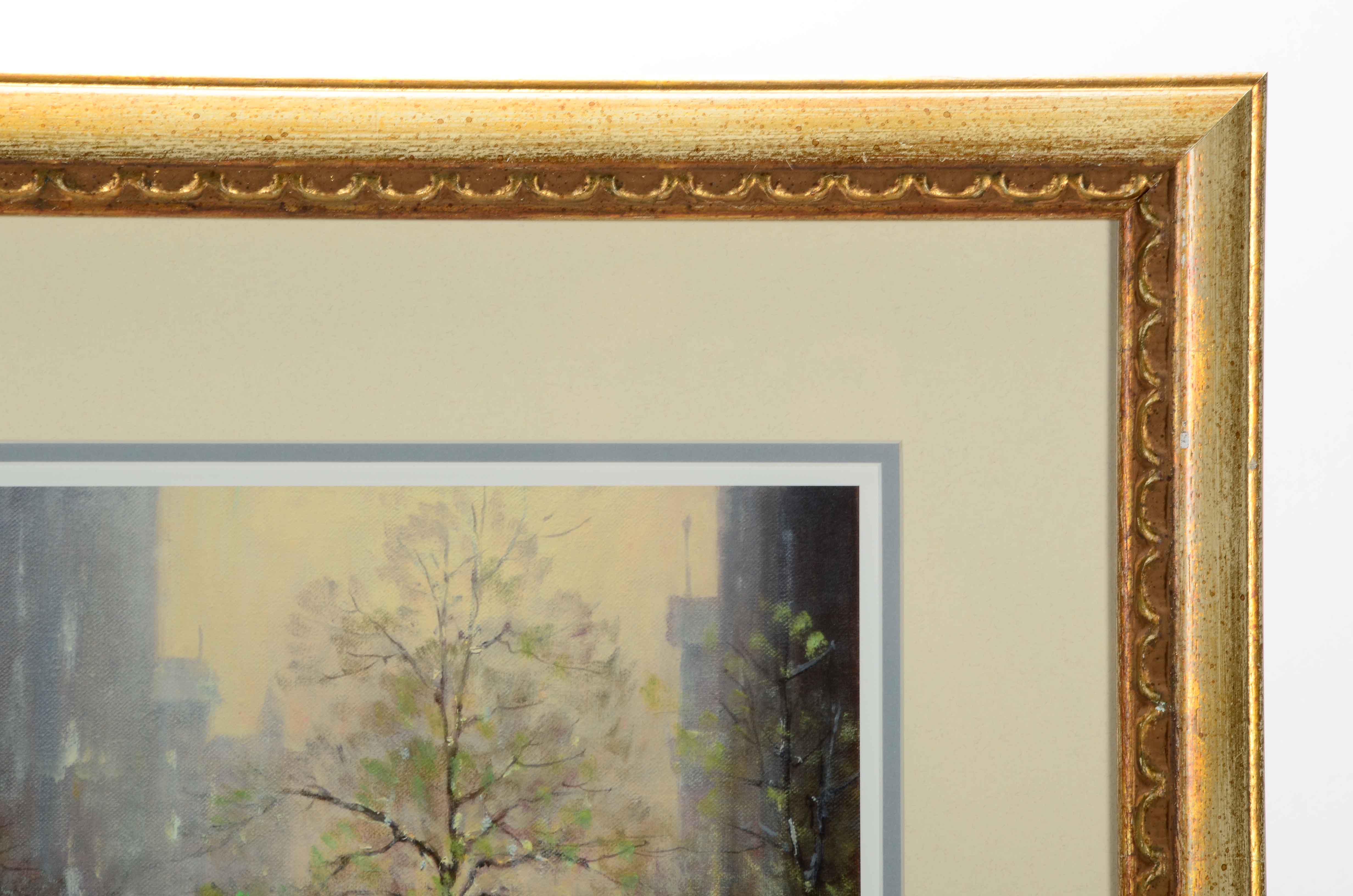 G. Harvey Limited Edition Offset Lithograph "Rainy Day on Central Park South"