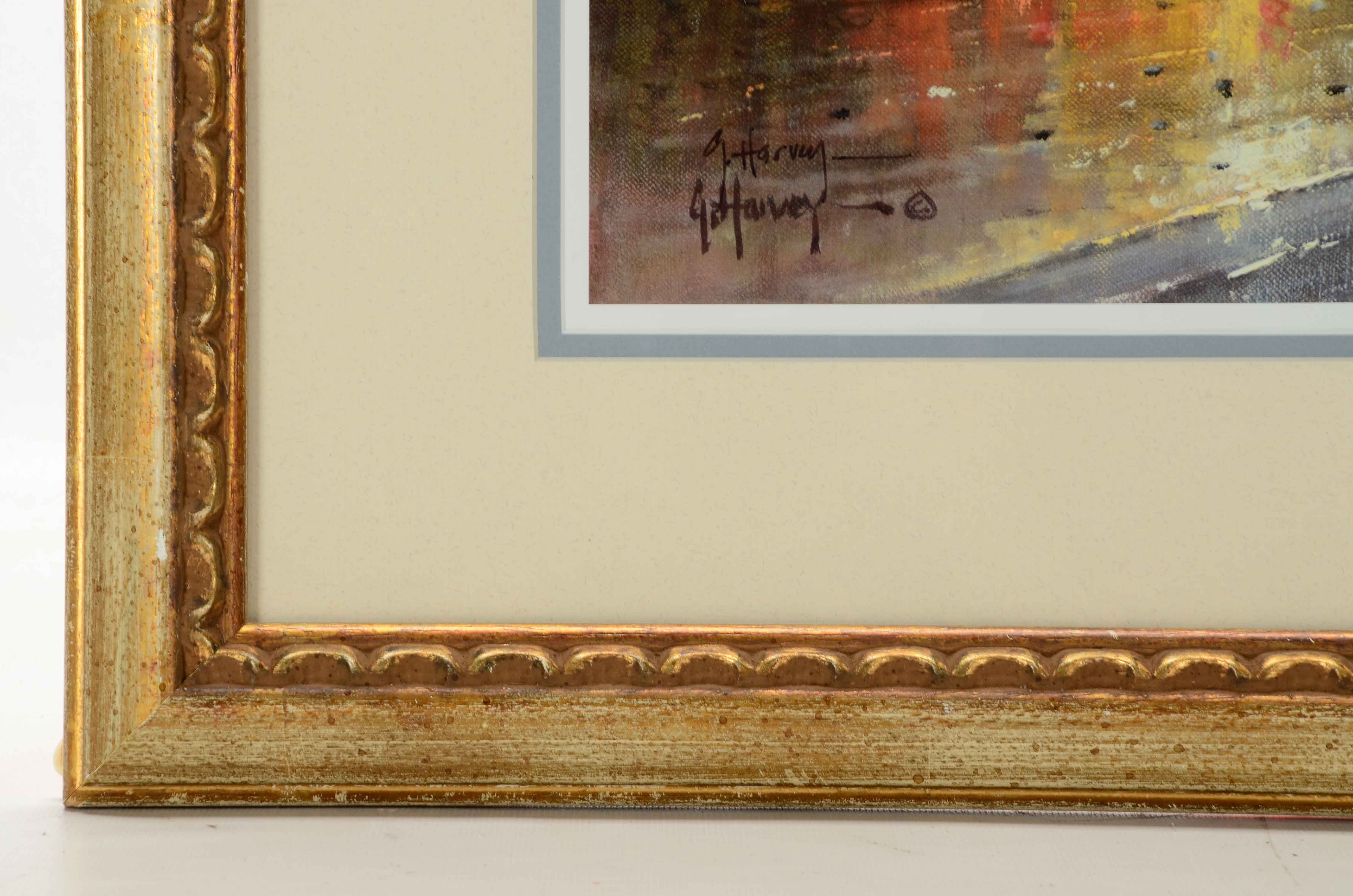 G. Harvey Limited Edition Offset Lithograph "Rainy Day on Central Park South"