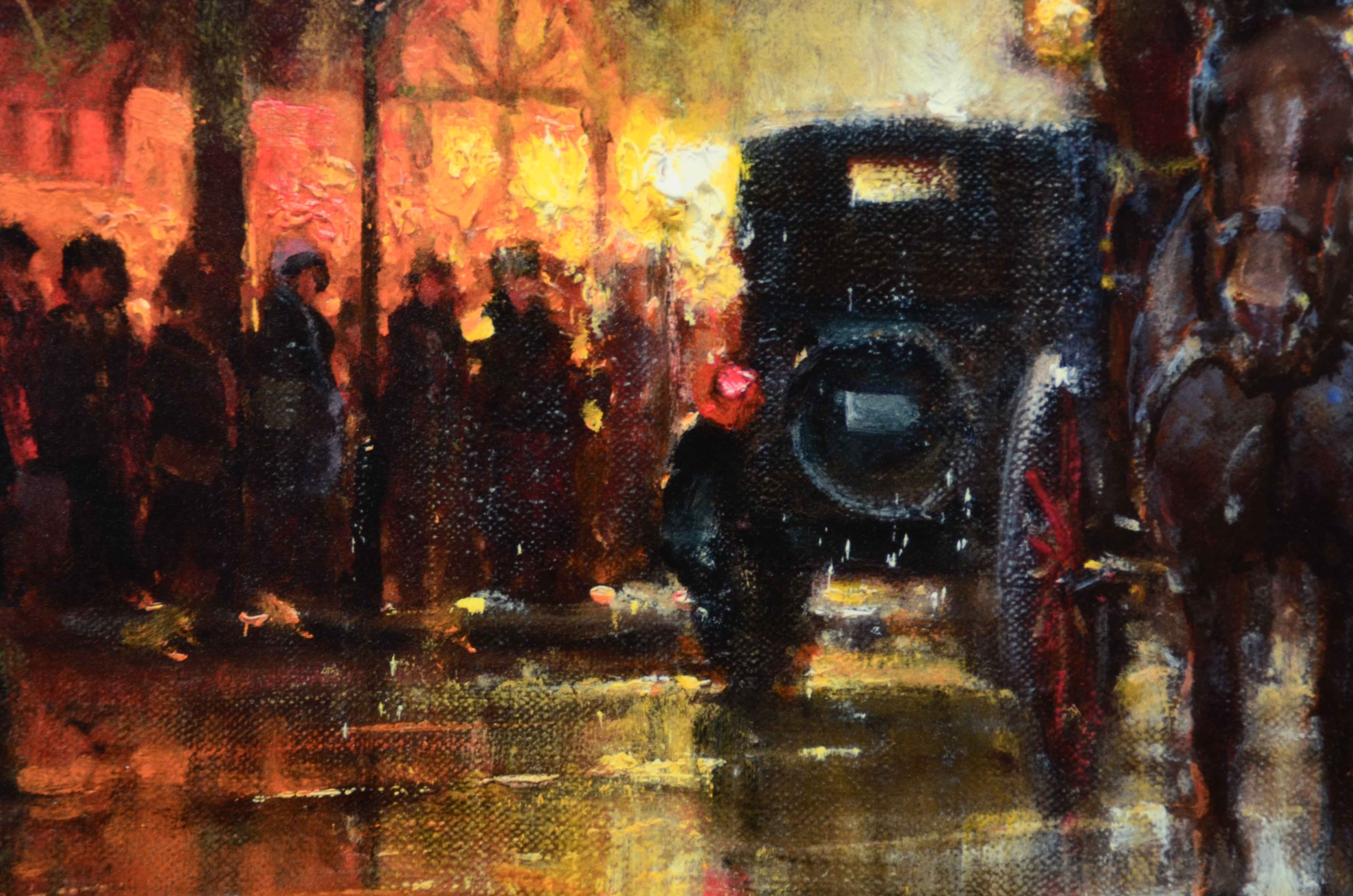 G. Harvey Limited Edition Offset Lithograph "Rainy Day on Central Park South"