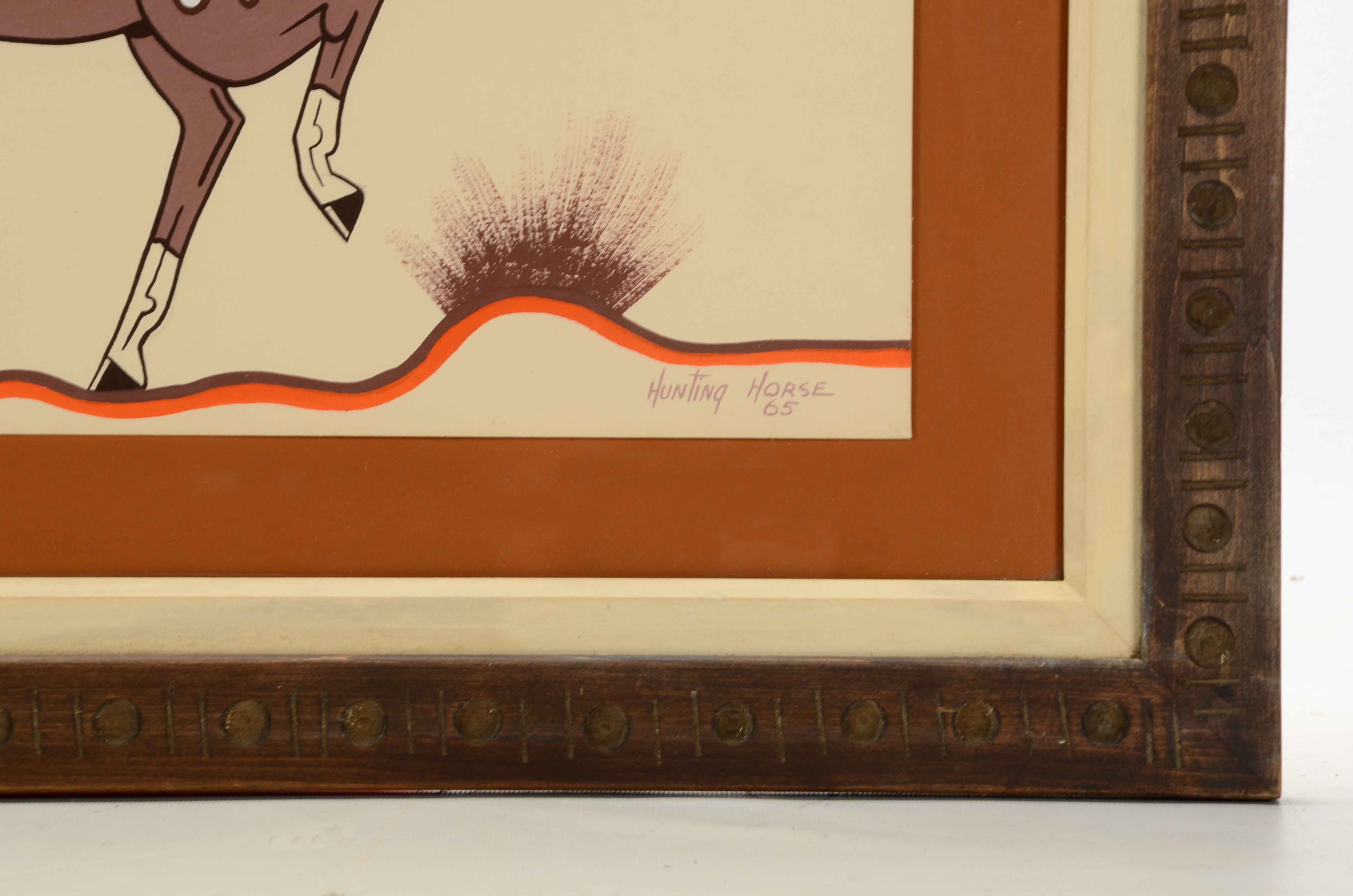 Ray Darby Original Gouache Painting "Hunting Horse"