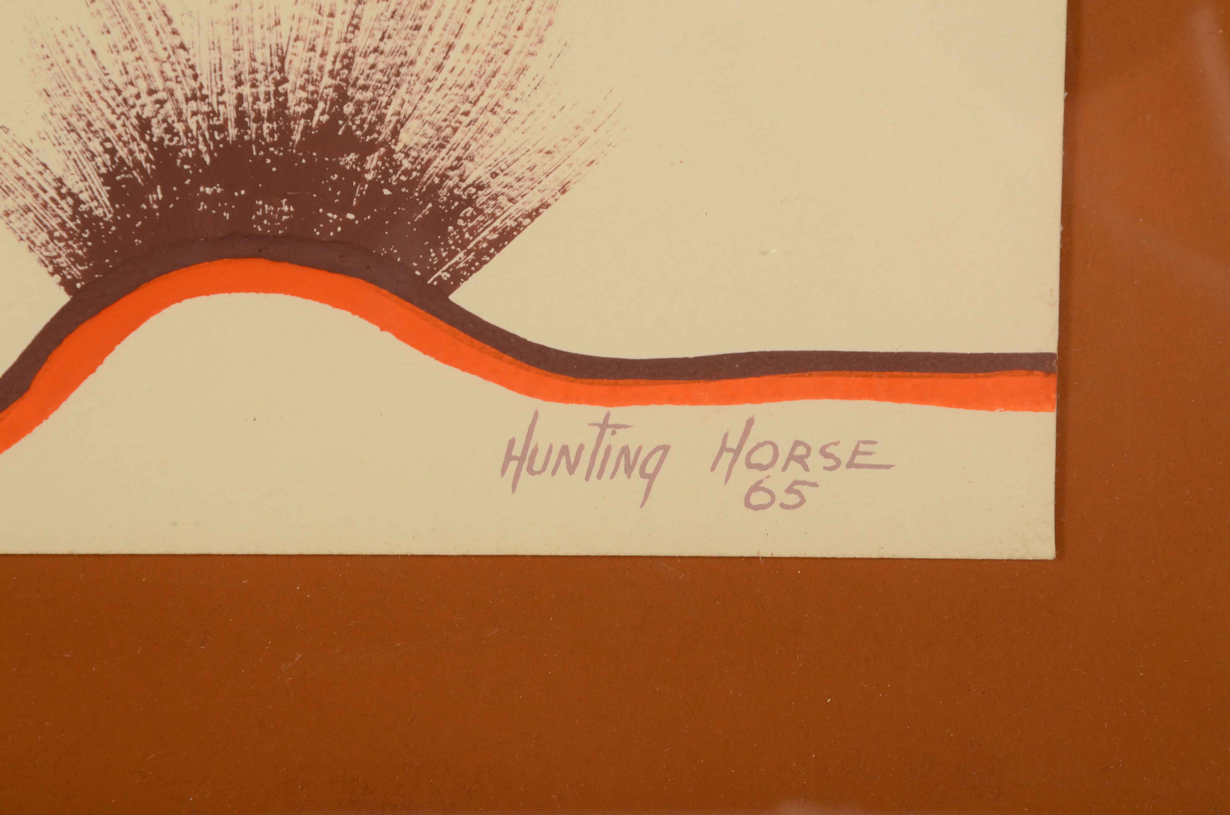 Ray Darby Original Gouache Painting "Hunting Horse"