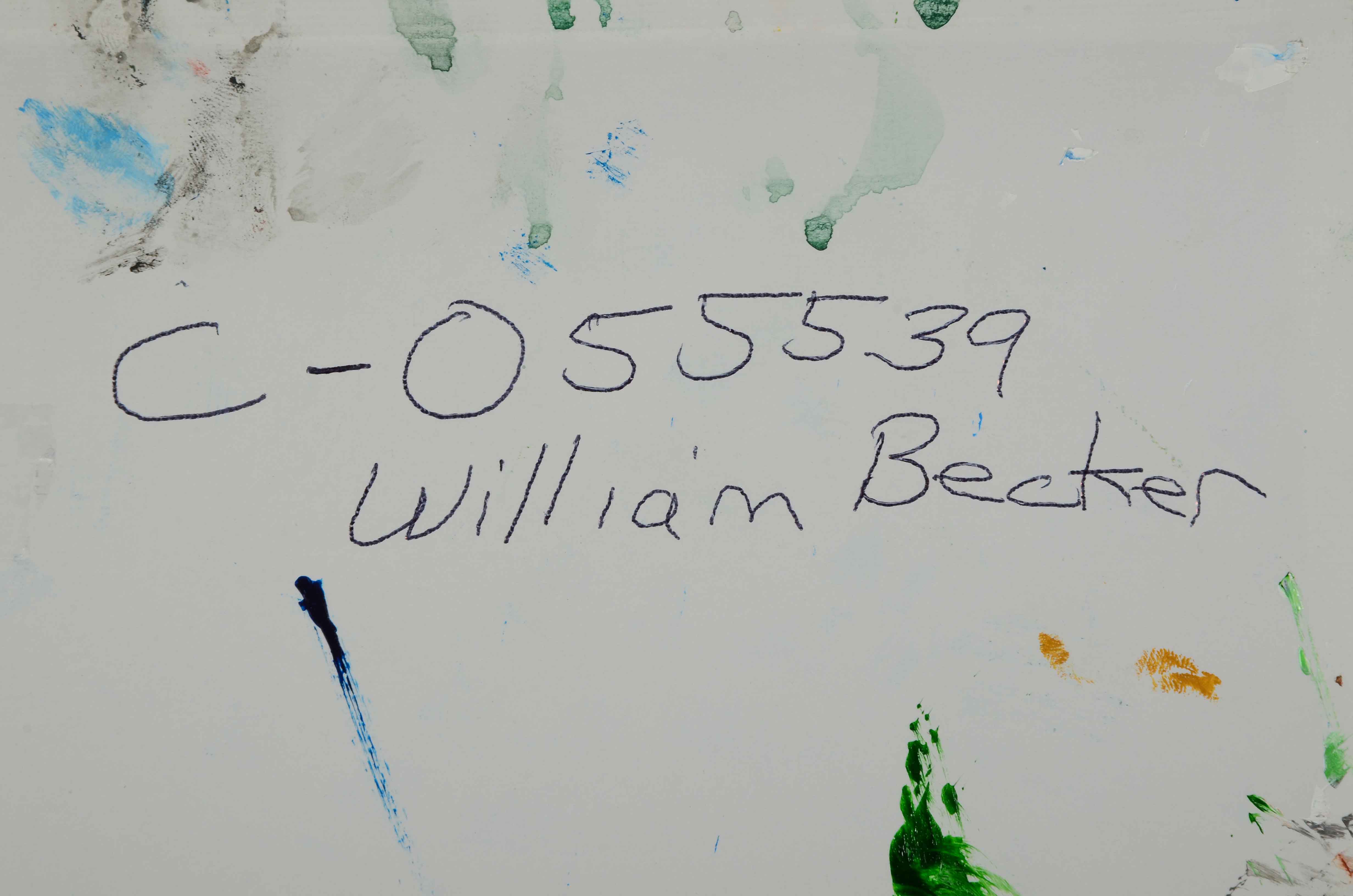 William Becker Acrylic Painting "Lake and Pines Sun Set"