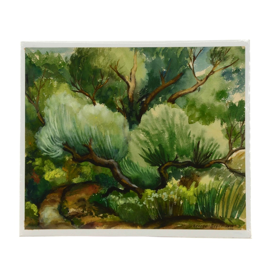 George Beyer Original Watercolor Landscape
