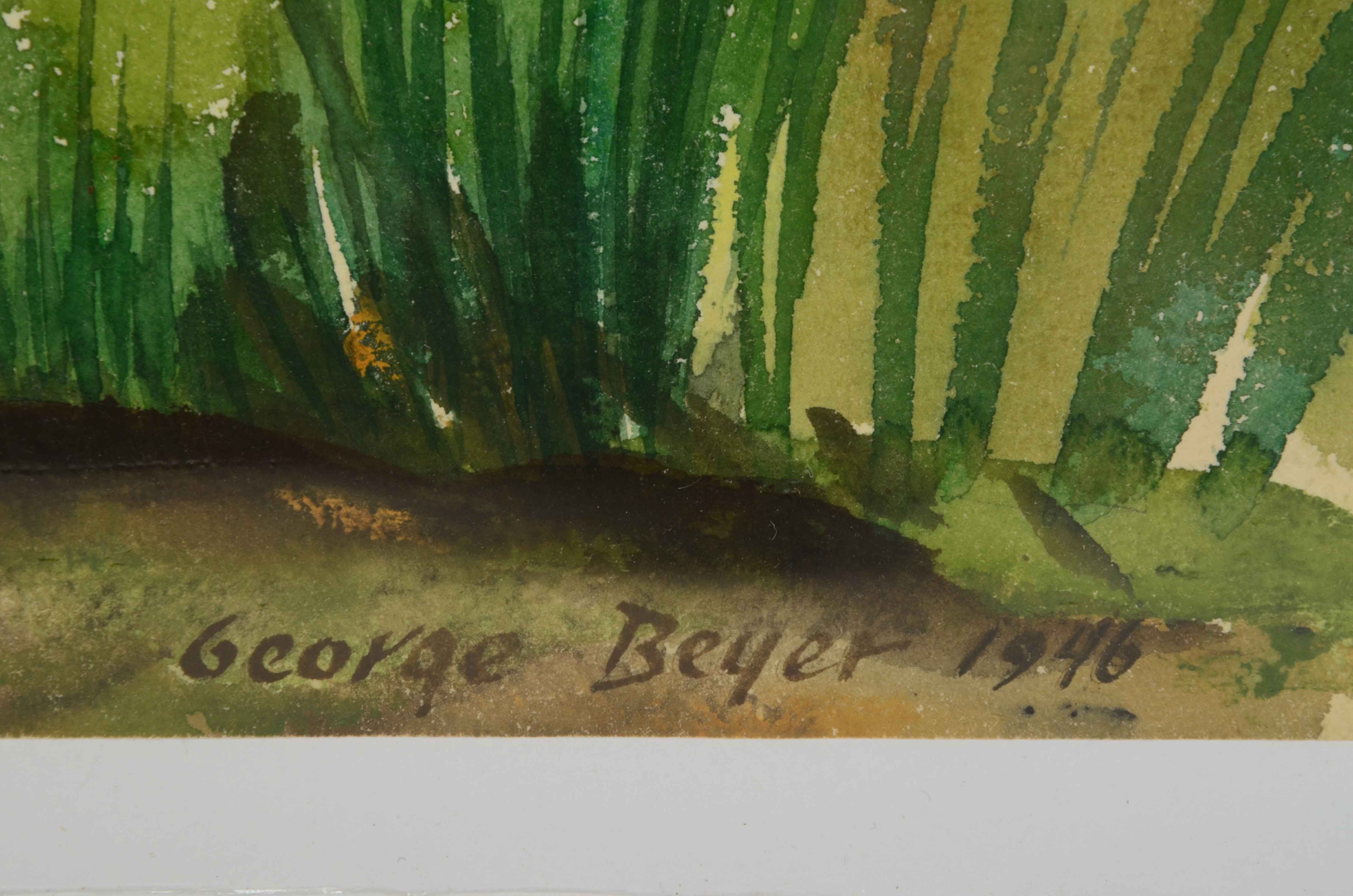 George Beyer Original Watercolor Landscape