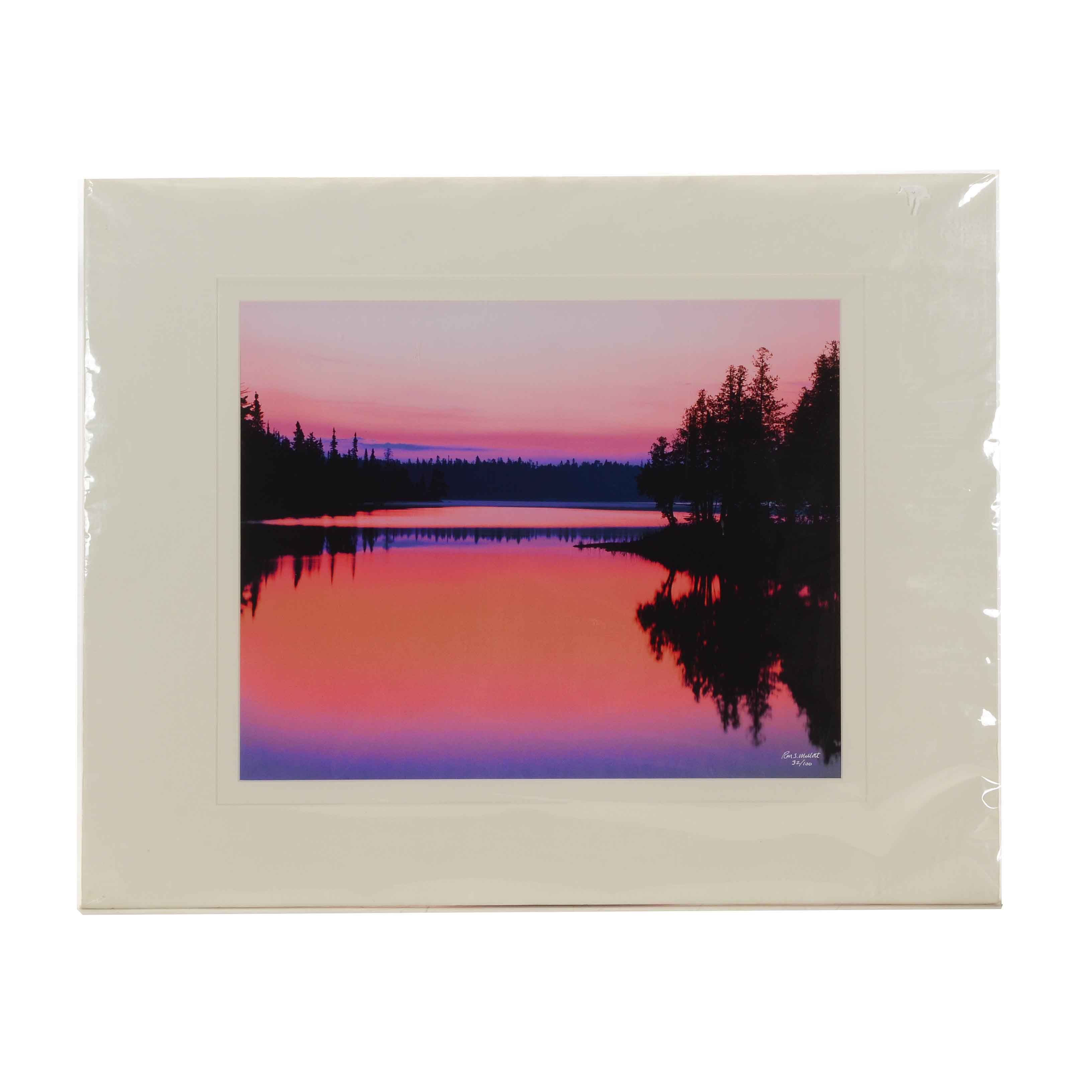 Ron Mellott Signed Limited Edition Digital Photographic Print "Quetico Sunrise"