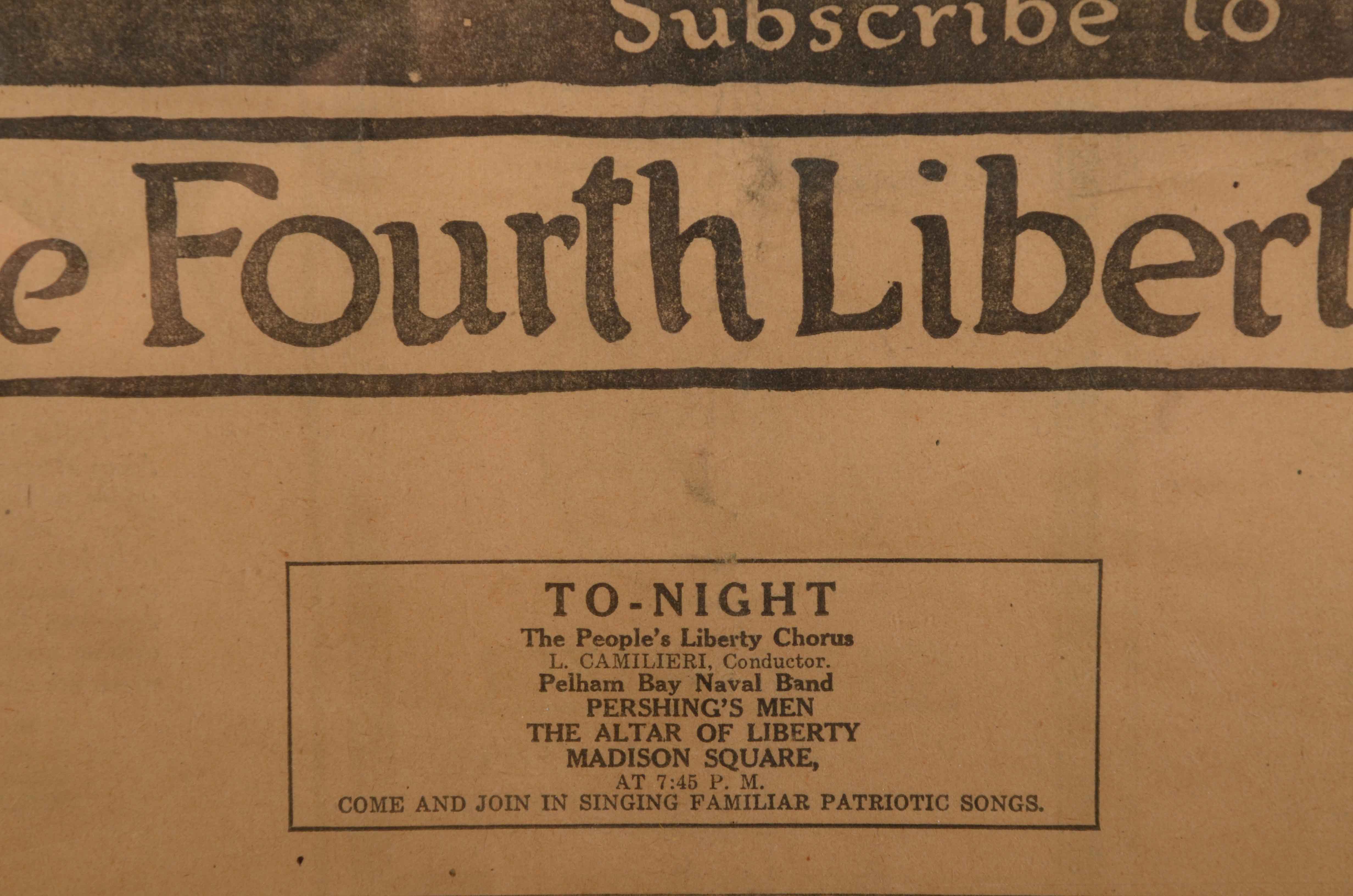 1918 "New York Times" Poster Supplement "Private Treptow's Pledge"