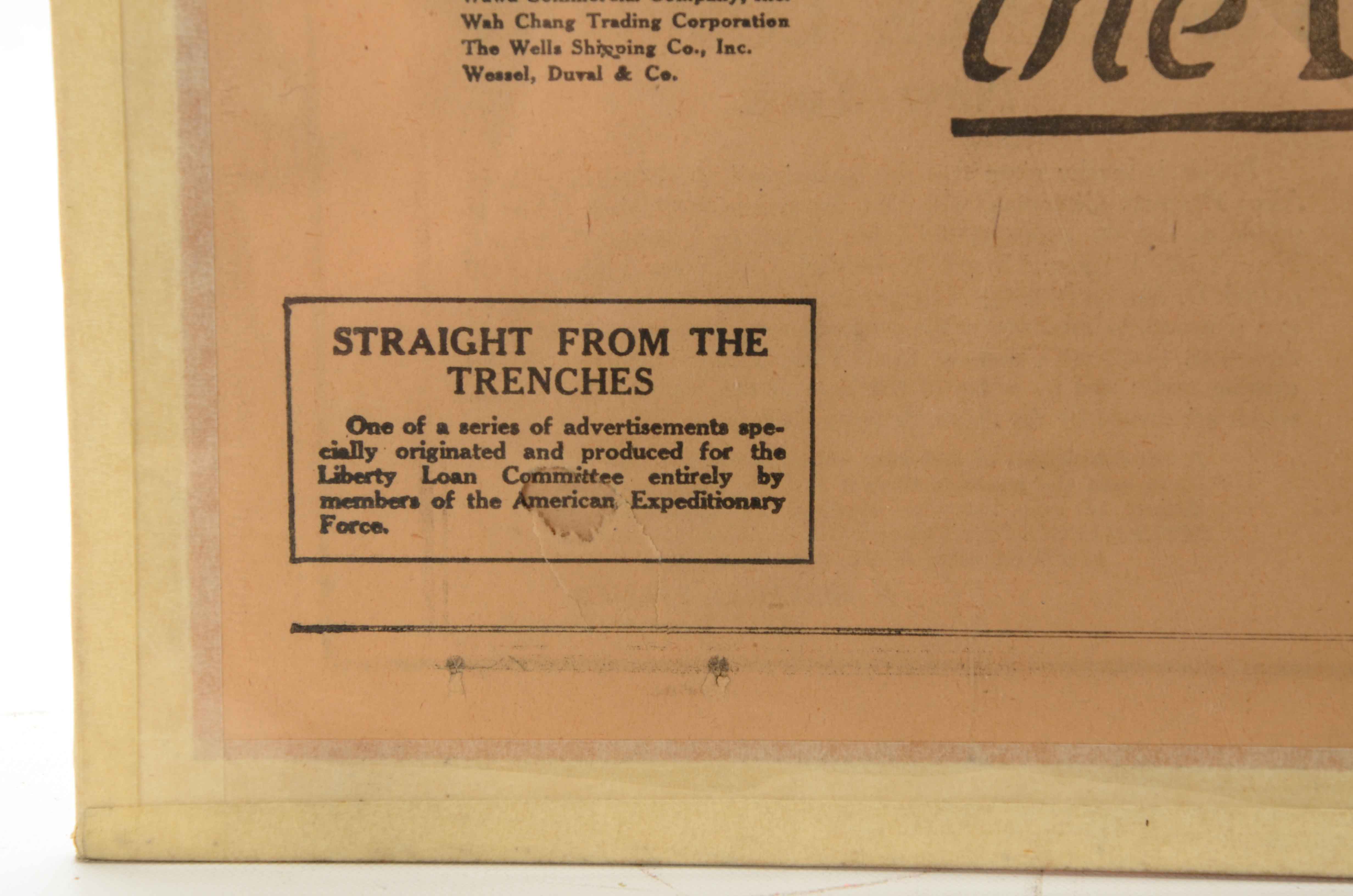 1918 "New York Times" Poster Supplement "Private Treptow's Pledge"