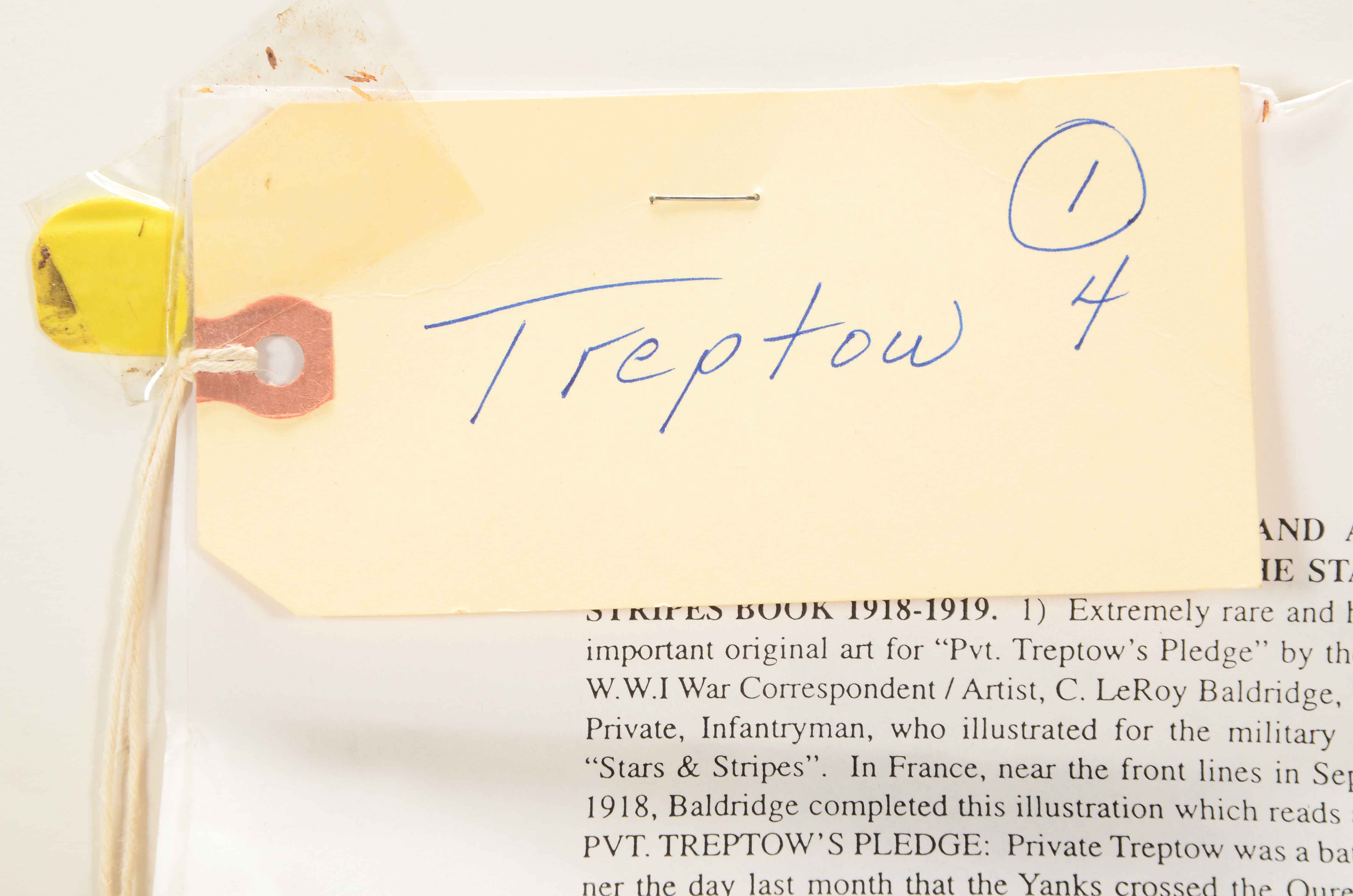 1918 "New York Times" Poster Supplement "Private Treptow's Pledge"