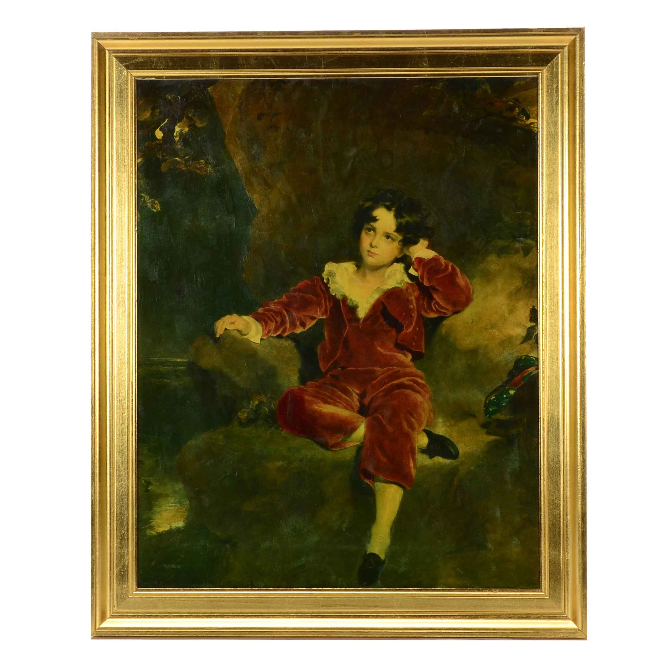 Color Photogravure after Sir Thomas Lawrence's "The Red Boy"