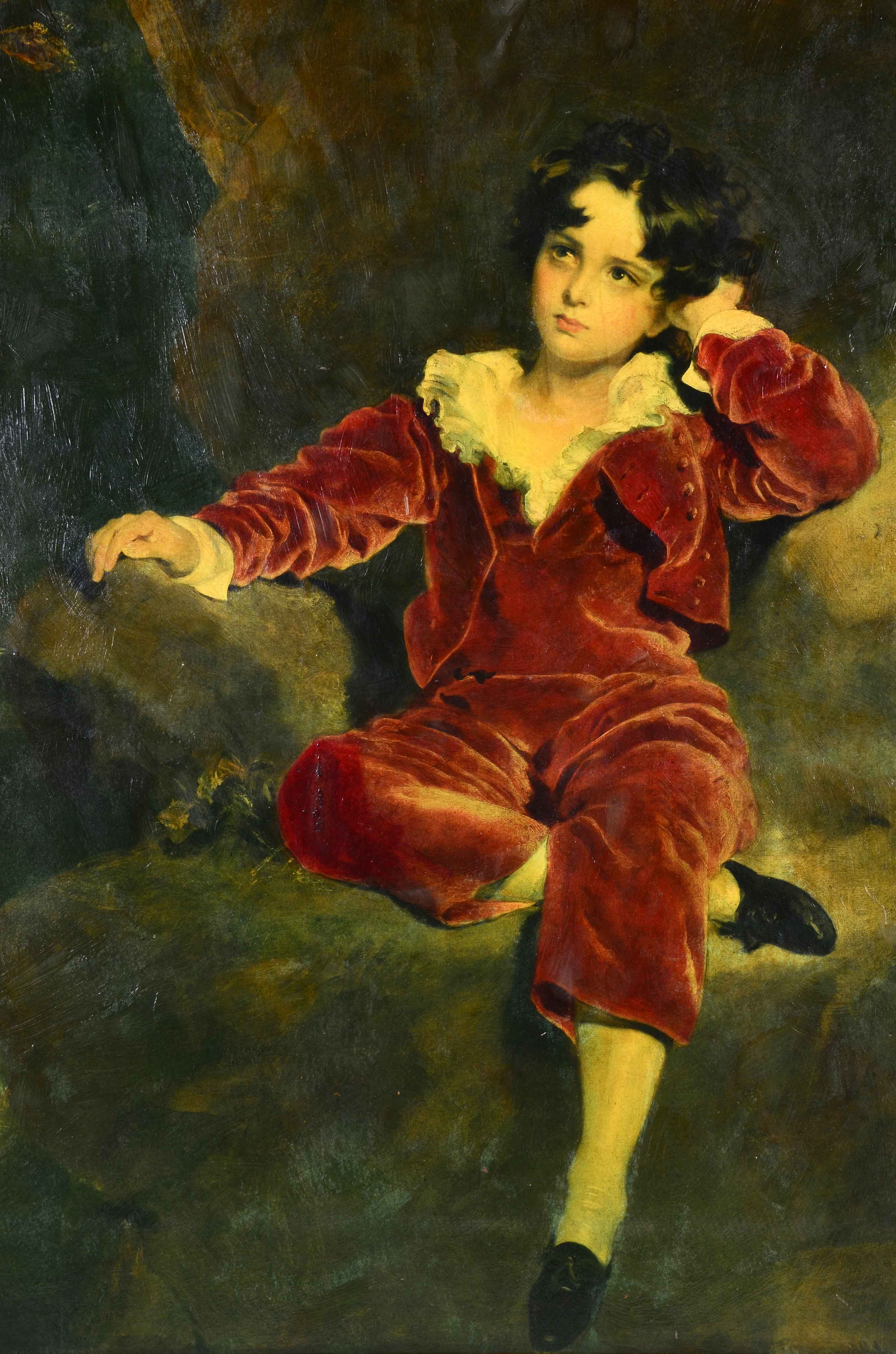 Color Photogravure after Sir Thomas Lawrence's "The Red Boy"