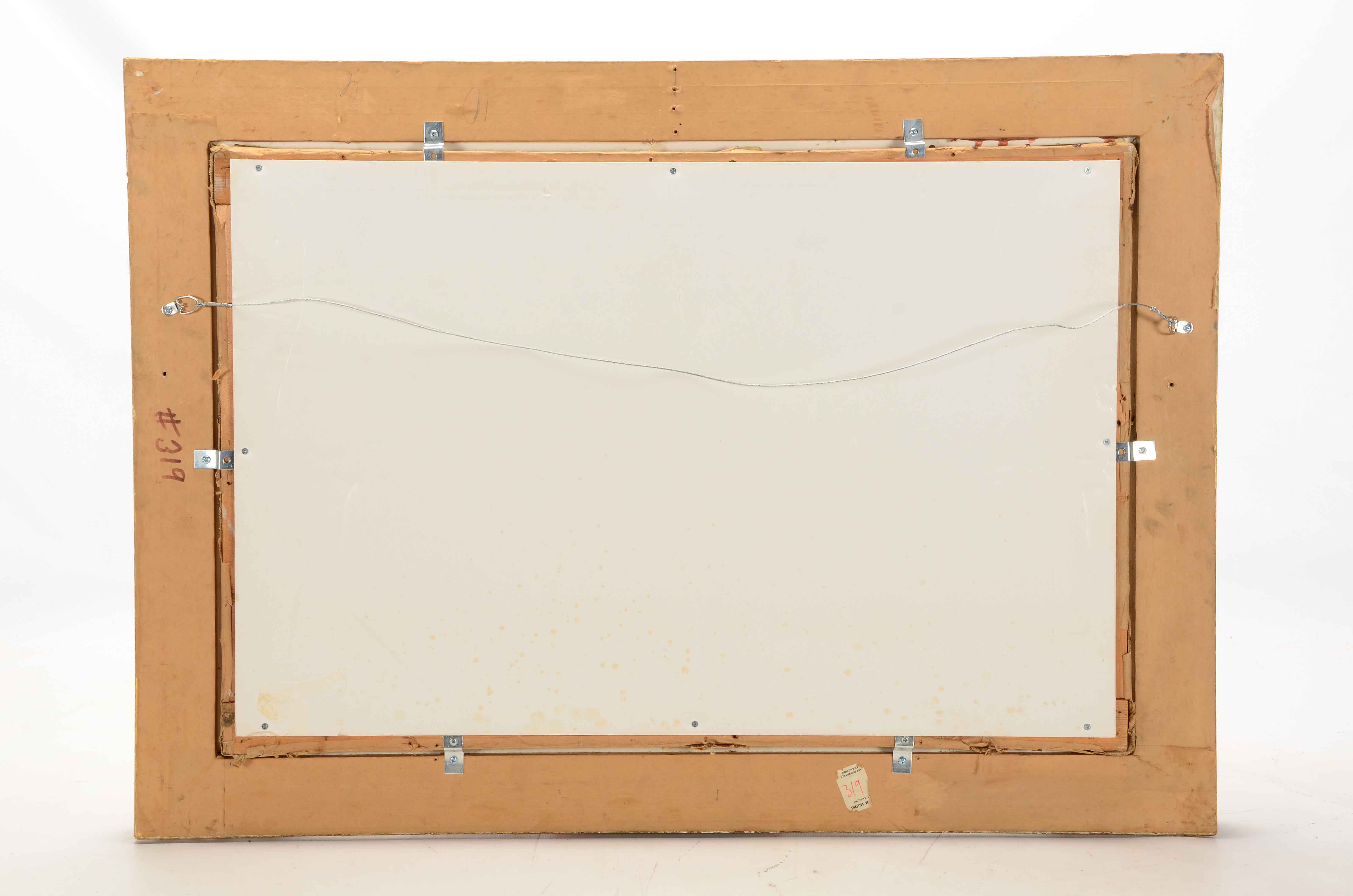 Original Antique Oil on Paperboard Landscape Painting