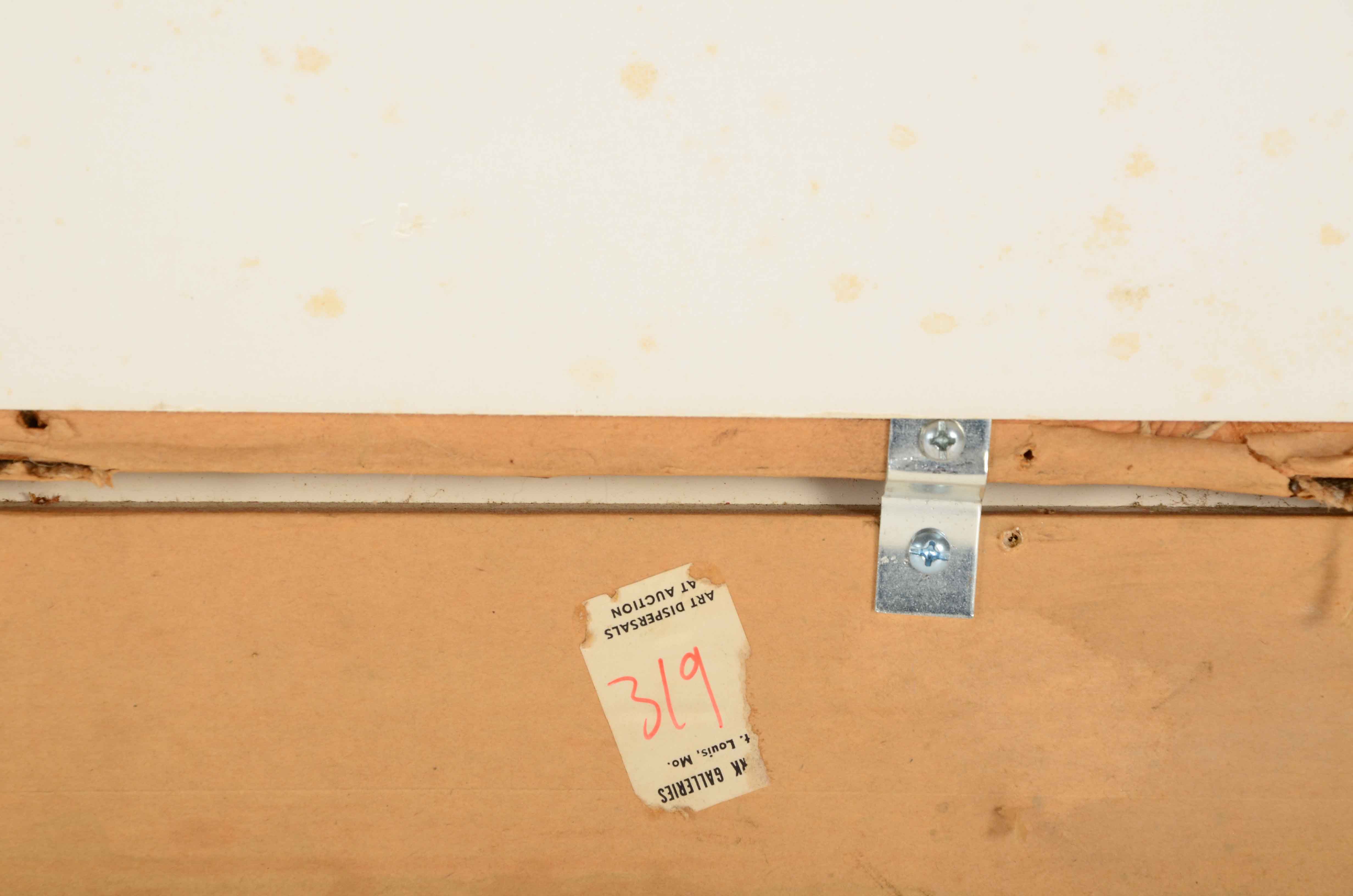 Original Antique Oil on Paperboard Landscape Painting