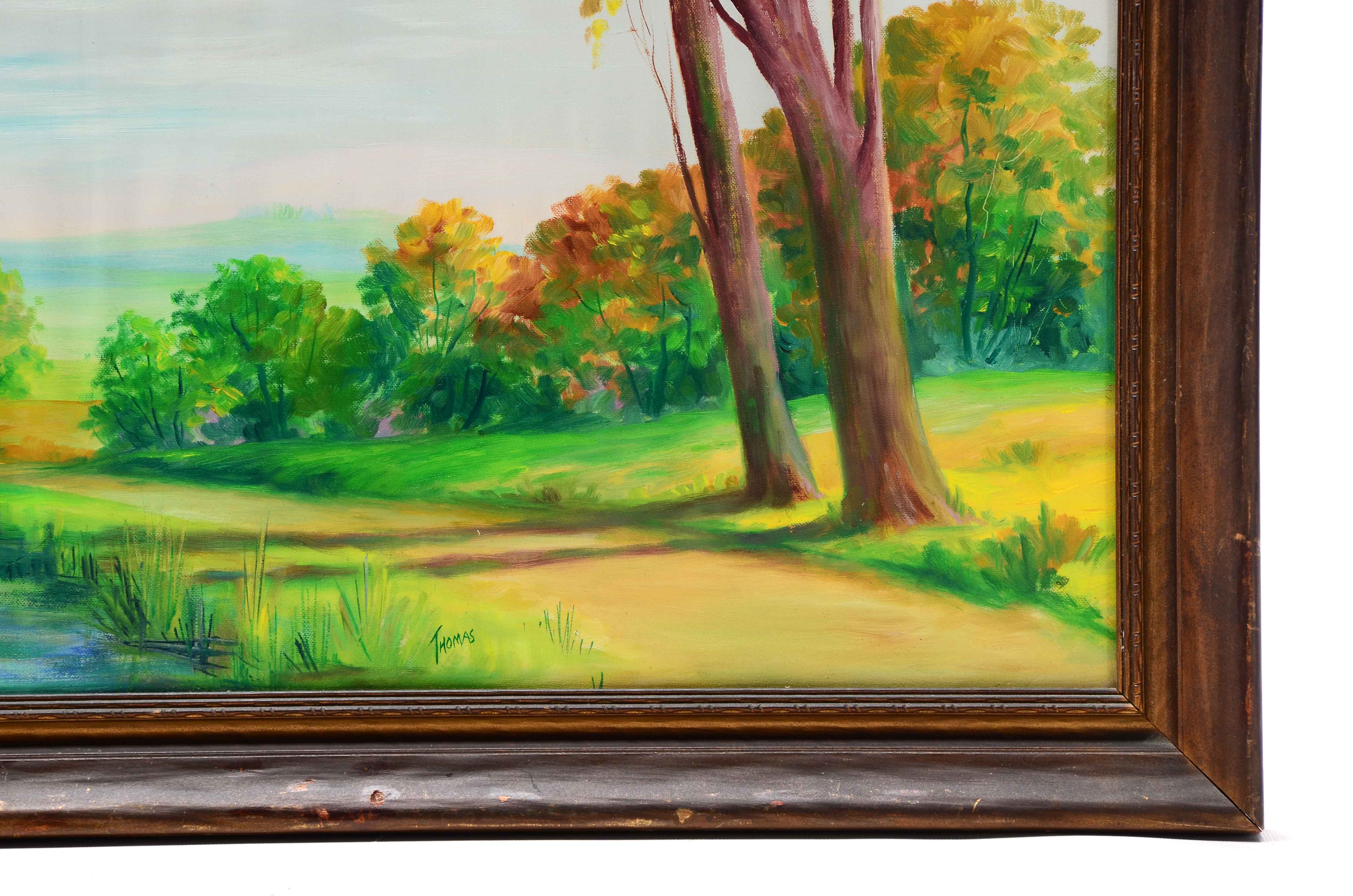 Thomas Acrylic Landscape Painting on Canvas