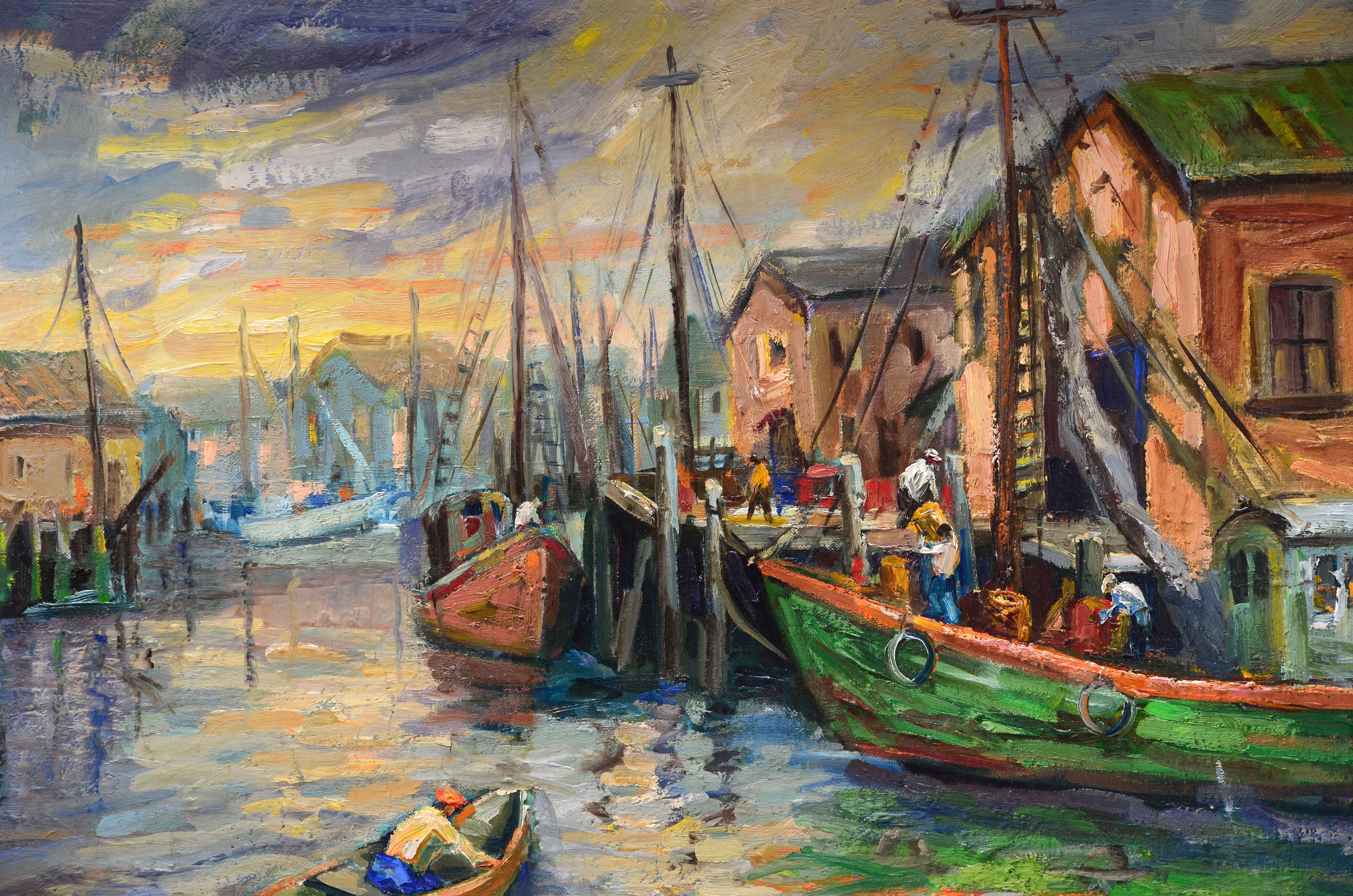 Florence Pardun Original 1978 Oil Painting on Academy Board