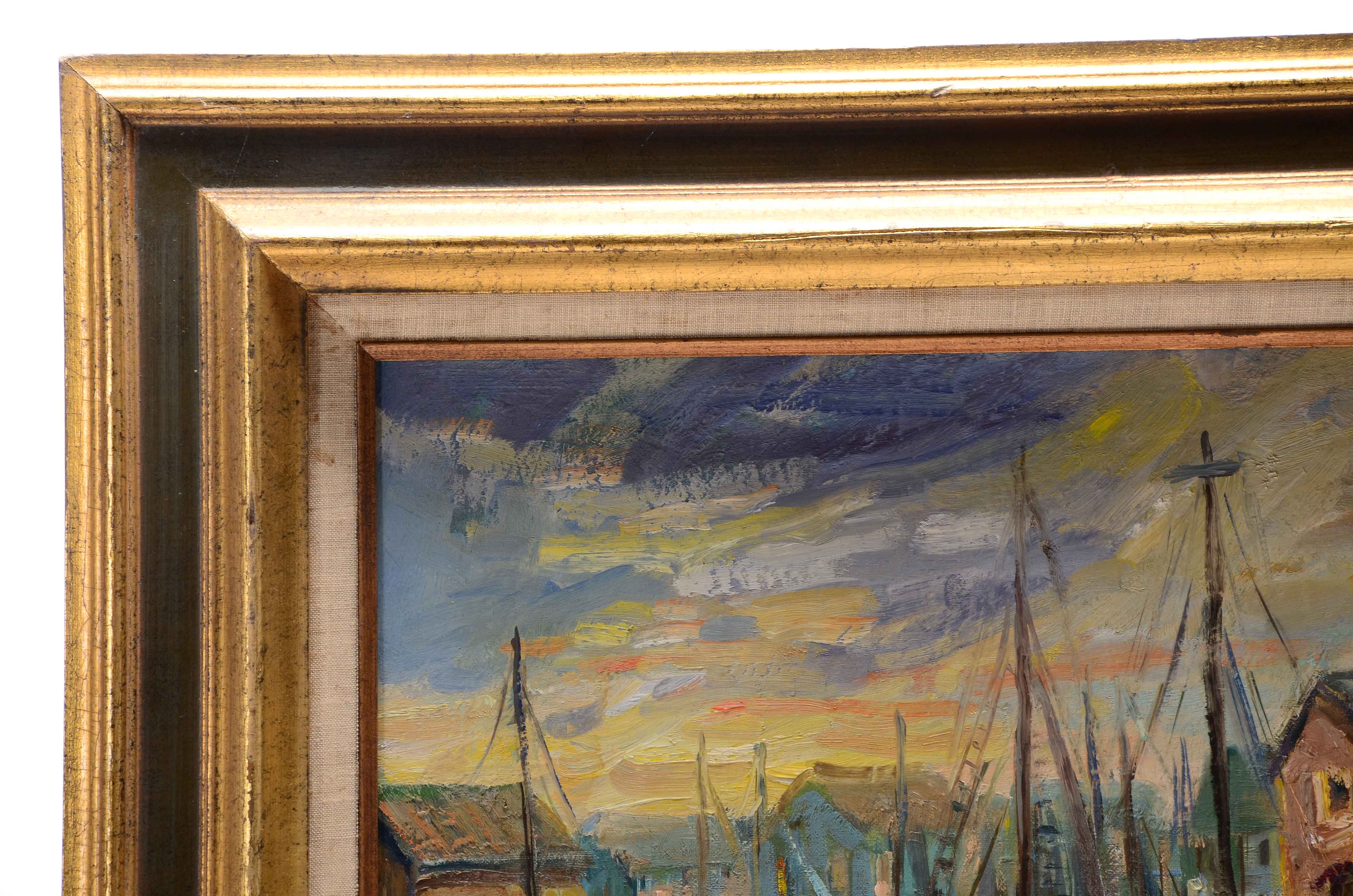 Florence Pardun Original 1978 Oil Painting on Academy Board