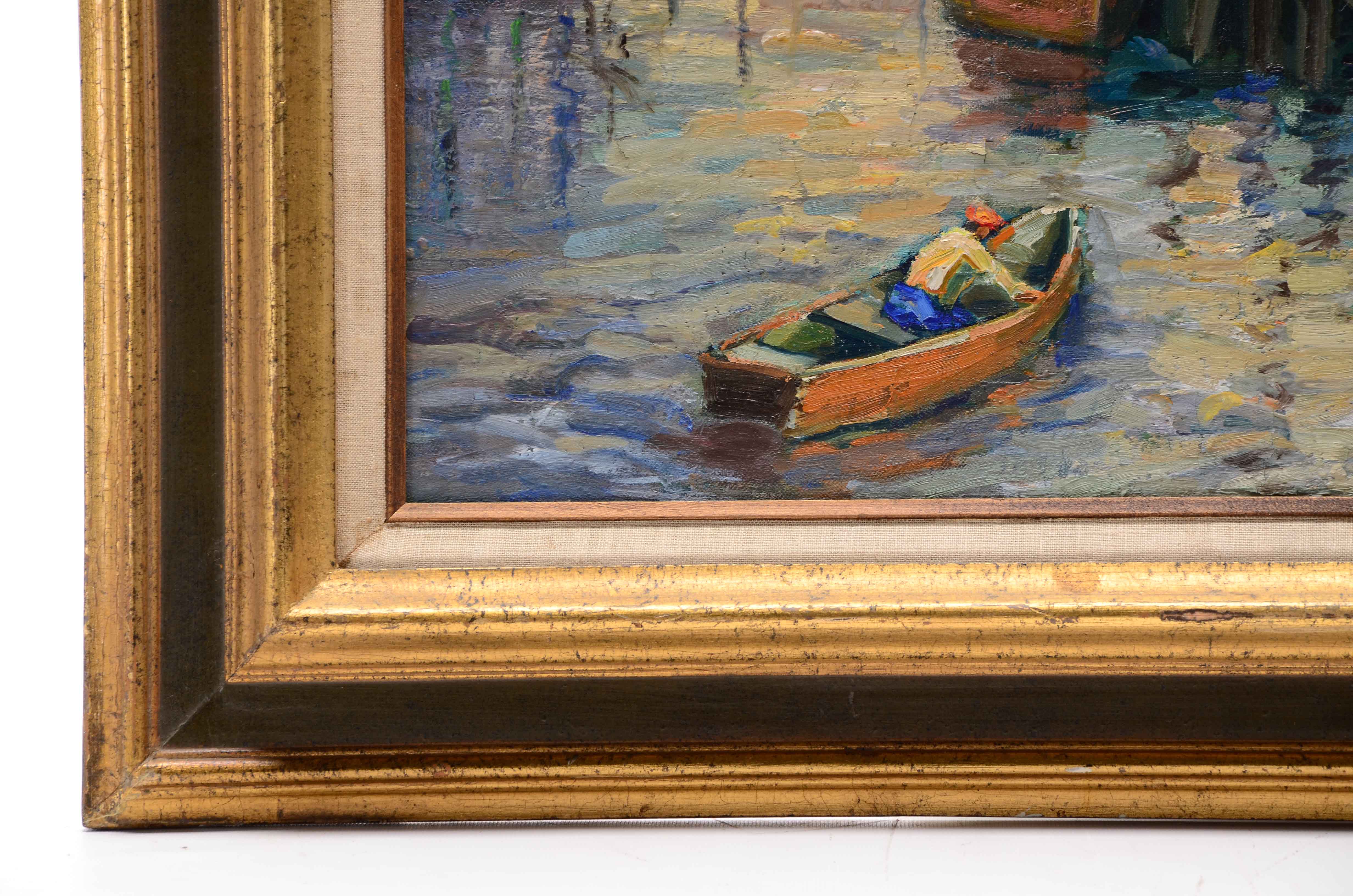 Florence Pardun Original 1978 Oil Painting on Academy Board