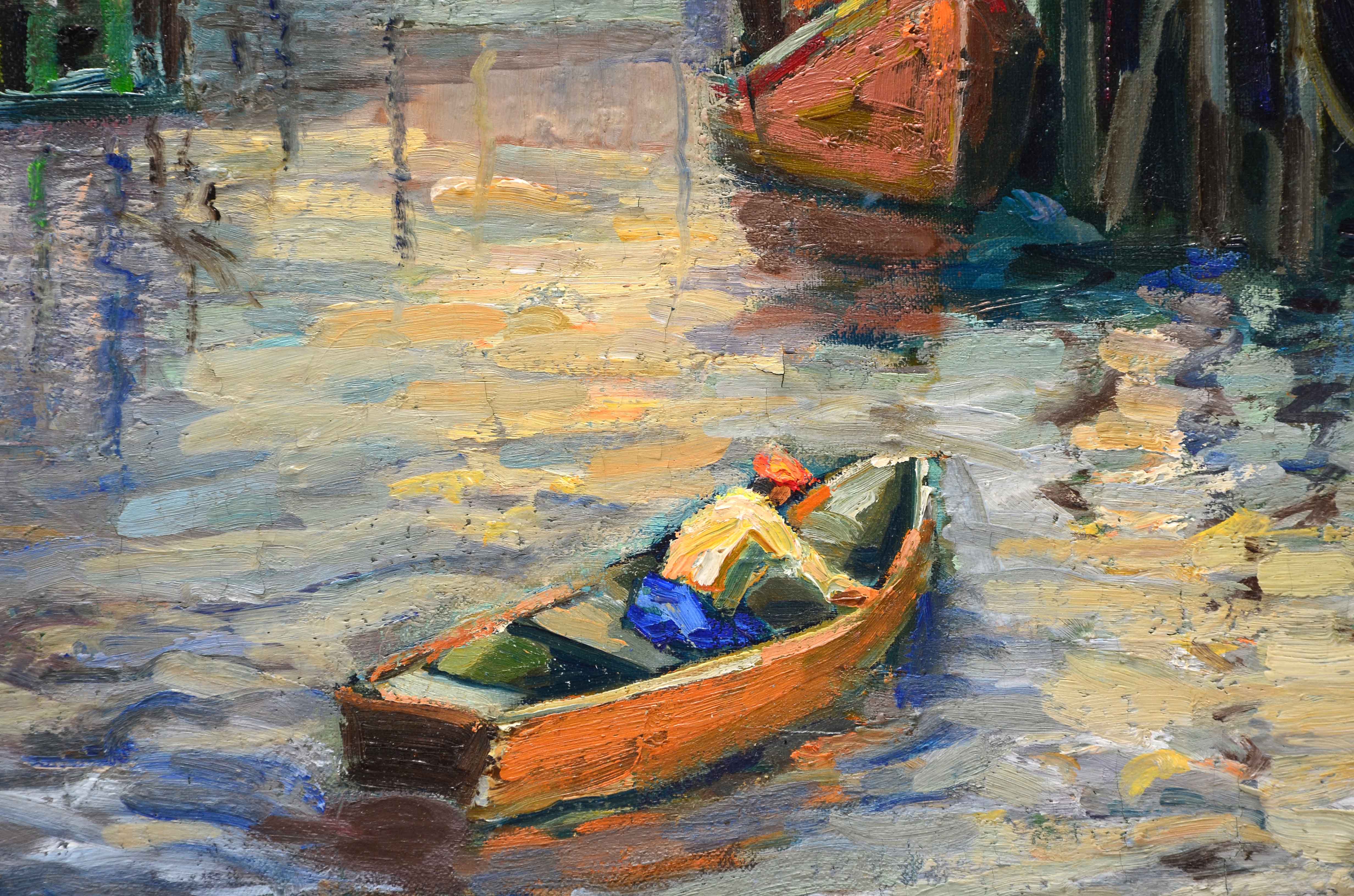 Florence Pardun Original 1978 Oil Painting on Academy Board