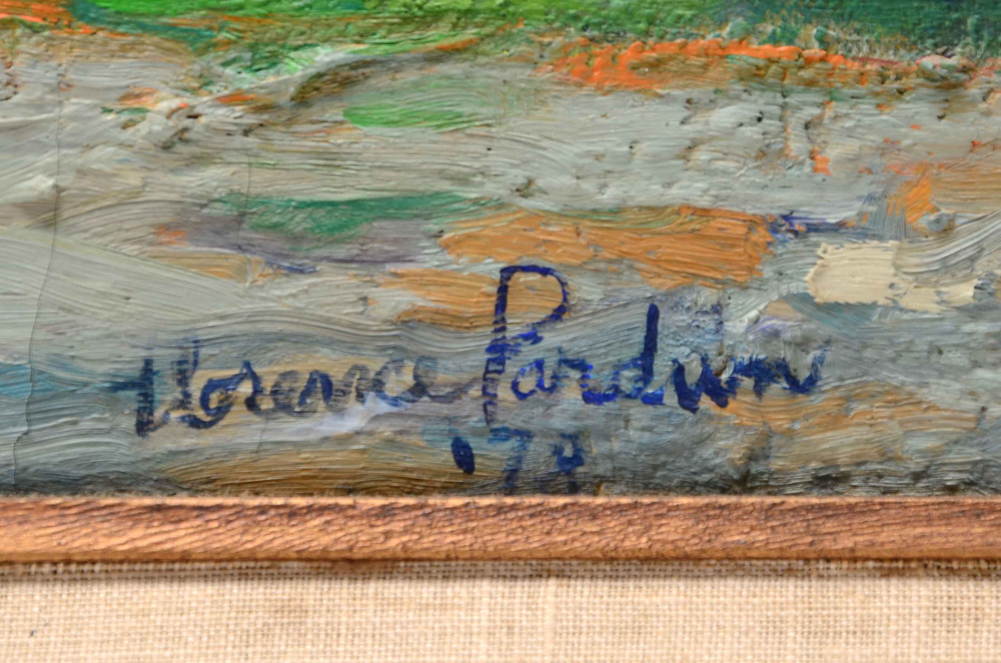 Florence Pardun Original 1978 Oil Painting on Academy Board