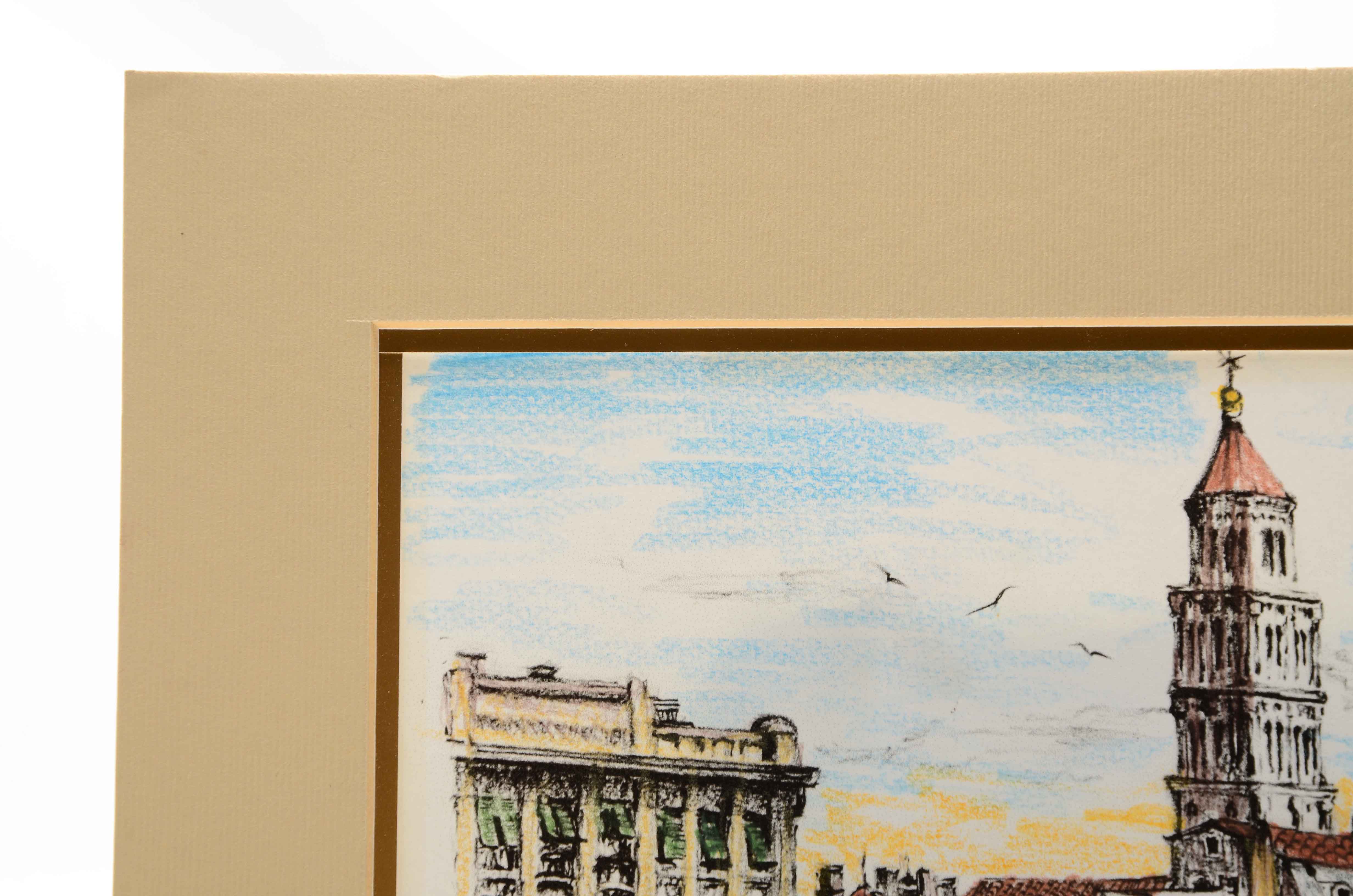 Pair of Hand-Colored Giclees on Paper After Ante Slatina